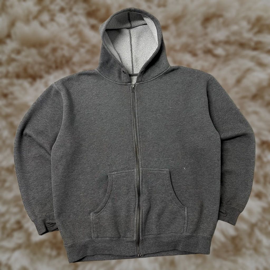 00s RUSSELL ATHLETIC ジップパーカー フーディ　L グレー 00年代 RUSSELL ATHLETIC ラッセル フルジップパーカー ブランク