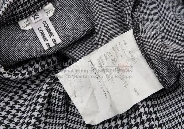 Comme des Garcons Comme Des Garcons size XS Black vintage houndstooth half s Size 23" - 9 Thumbnail