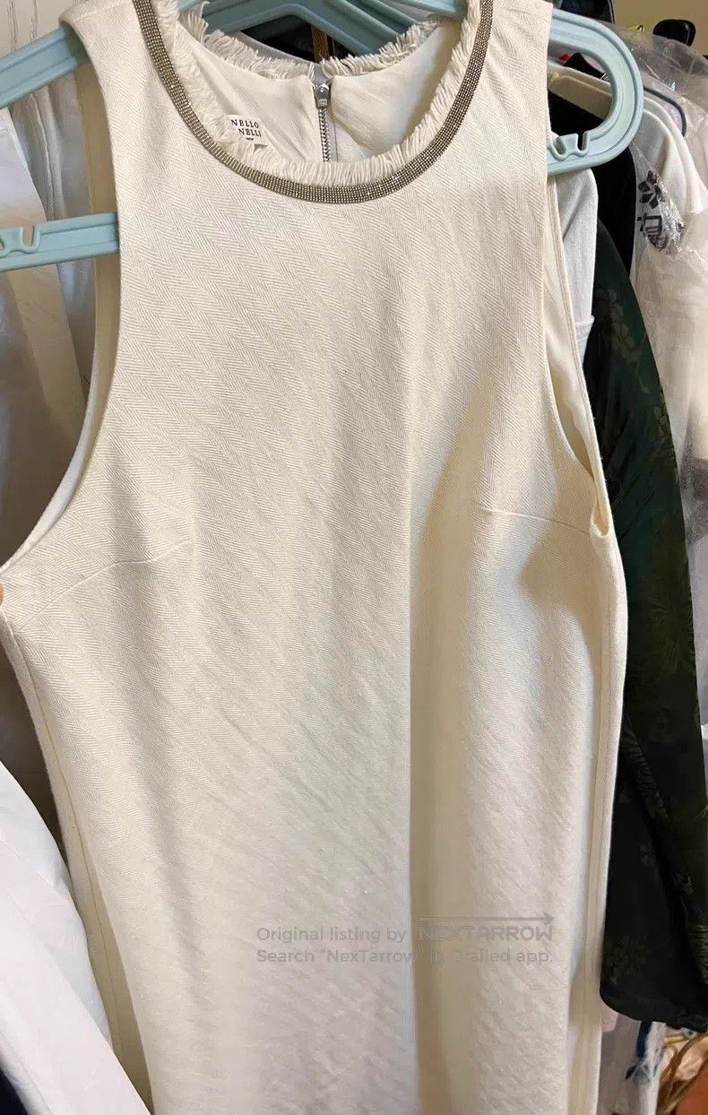 Brunello Cucinelli Brunello Cucinelli Linen Mixed Fiber Dress, Minimalist Sty Size L / US 10 / IT 46 - 2 Thumbnail