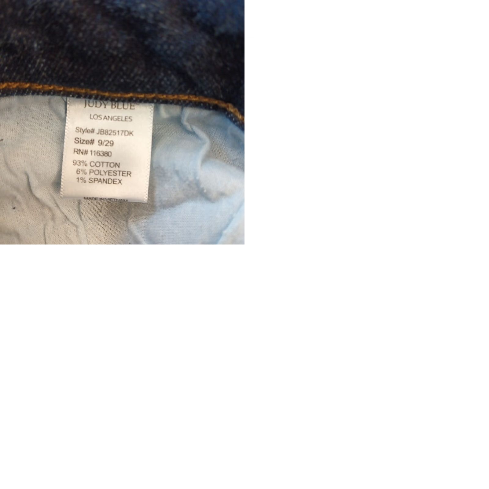 Vintage Judy Blue Jeans Womens Size 9/29 Blue Dark Wash Wide-Leg Capri Size 29" - 9 Thumbnail