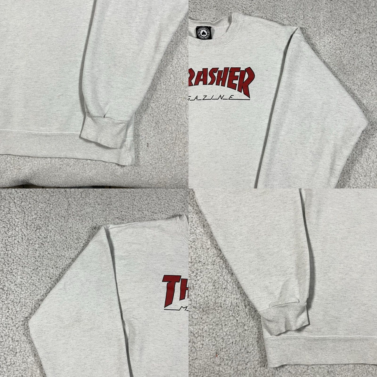 Thrasher Thrasher Sweatshirt Mens M Gray Crewneck 90s Grunge VTG Hooded Graphic Print Pockets Logo Size US M / EU 48-50 / 2 - 8 Thumbnail
