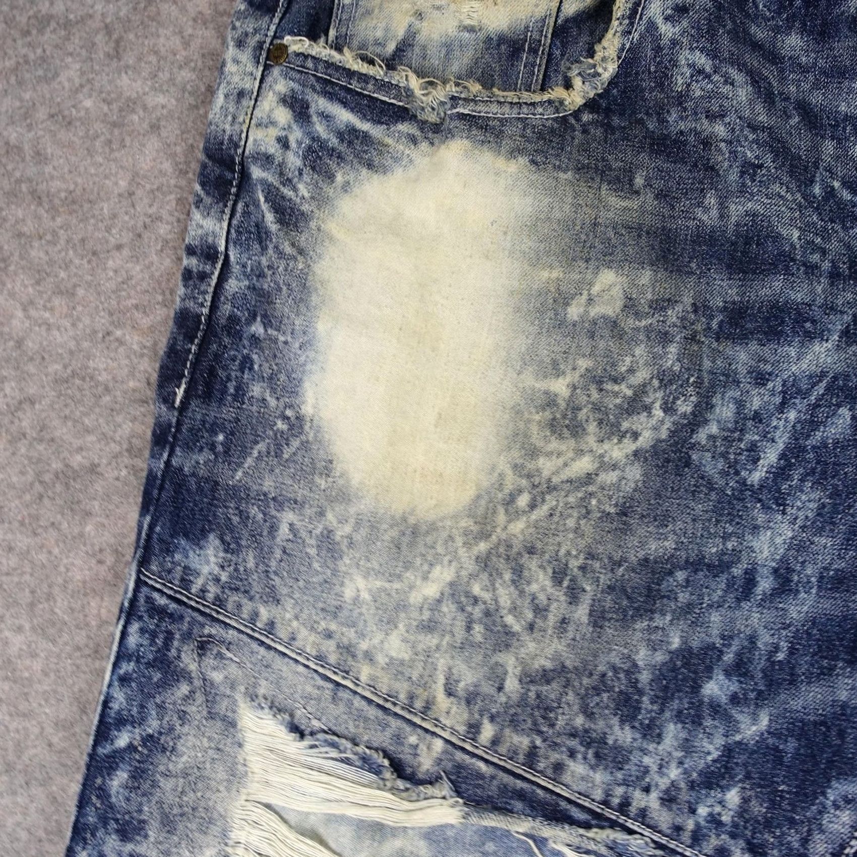Jordan Craig Jordan Craig Jeans Mens 40x32 Blue Acid Wash Distressed Denim Pants Grunge Skate Size US 40 / EU 56 - 6 Thumbnail