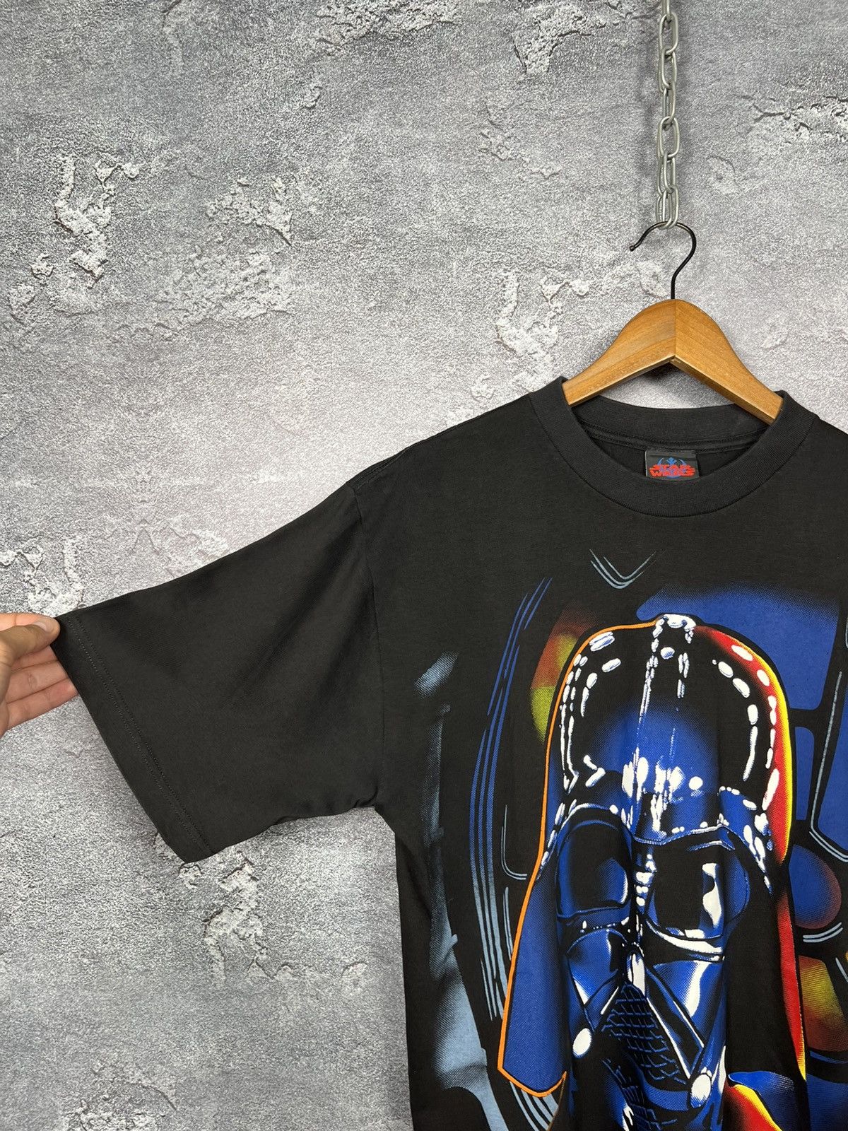 Star Wars Vintage 1996 Star Wars Official Dart Vader T-shirt Tee Size US L / EU 52-54 / 3 - 6 Thumbnail