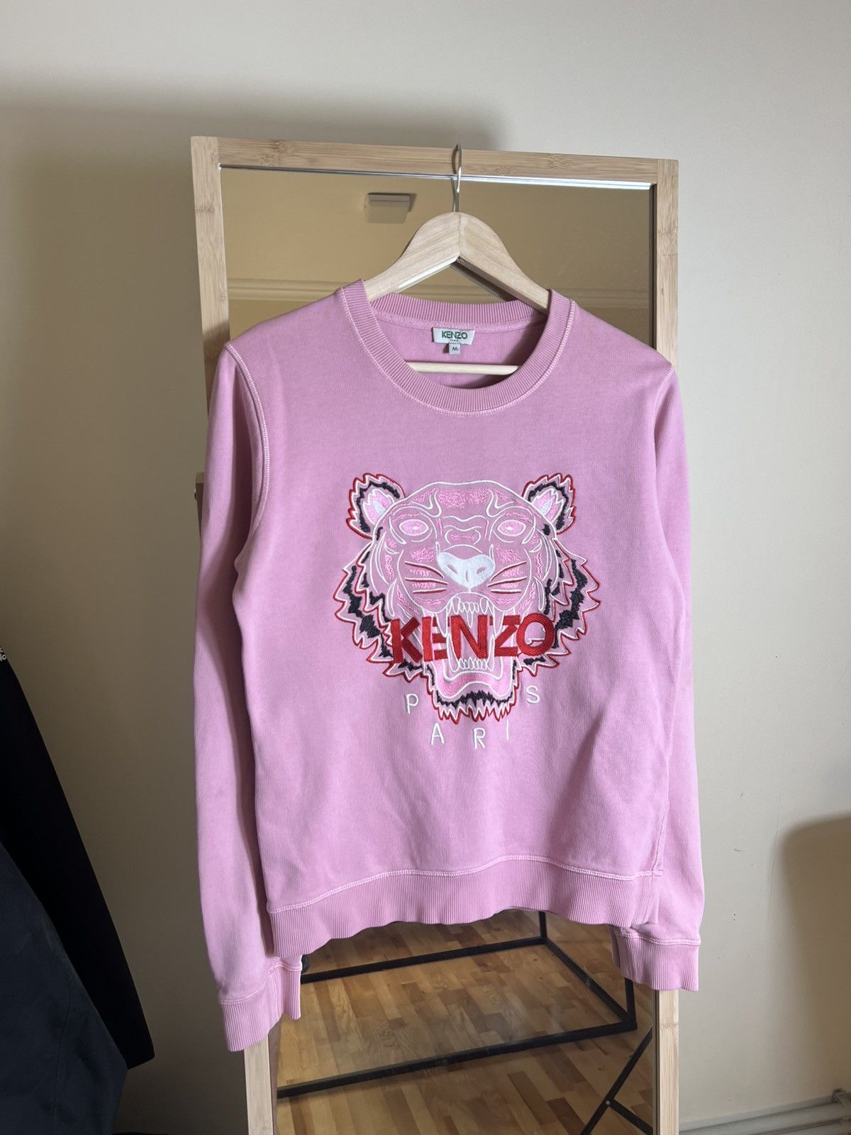 Kenzo Women’s Vintage Y2K Kenzo Sweatshirt Pink Big Logo Size M / US 6-8 / IT 42-44 - 1 Thumbnail