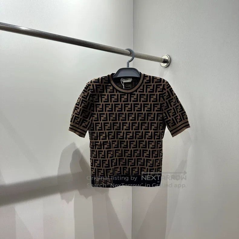 Fendi Fendi All-over Double F Knit Short Sleeve Size XS / US 0-2 / IT 36-38 - 1 Thumbnail