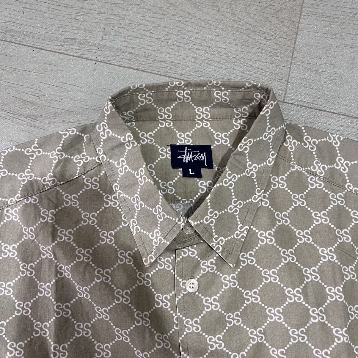 Stussy 2000s Stussy rip off Gucci (STUCCI) shirt monogram Size US L / EU 52-54 / 3 - 3 Thumbnail