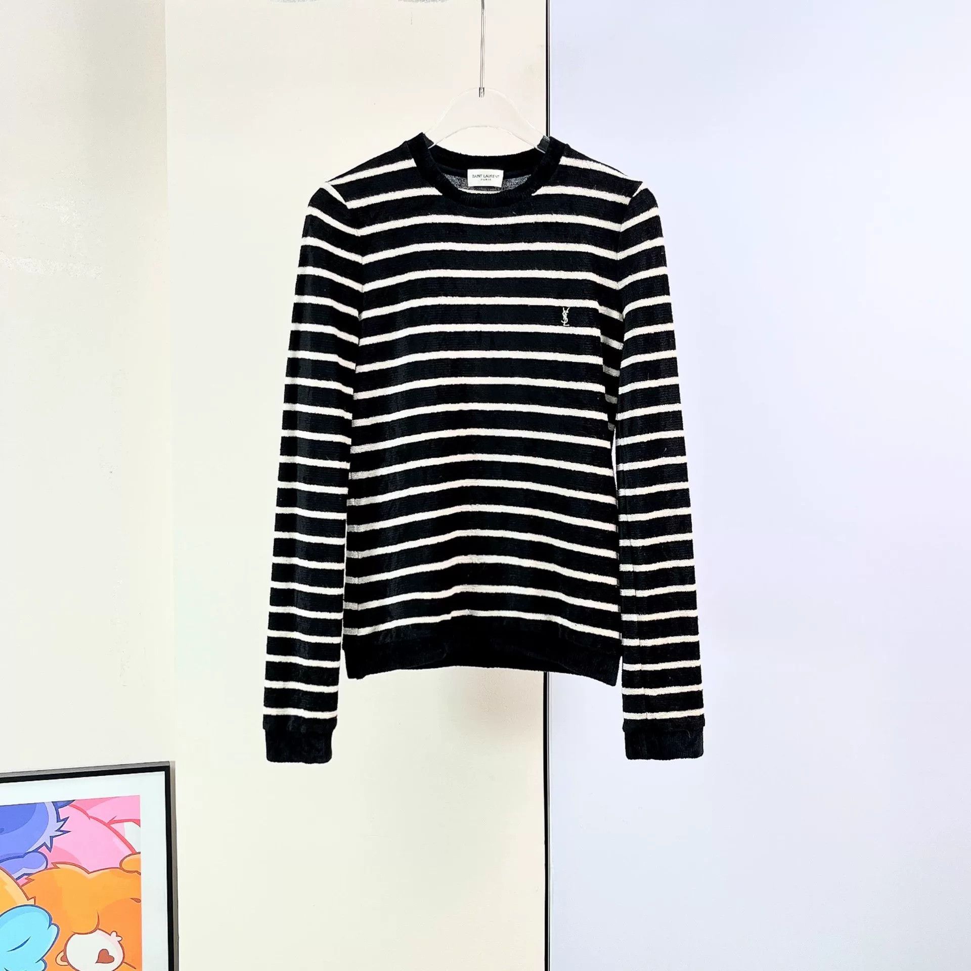 Saint Laurent Paris Saint Laurent Striped Knit Long-Sleeve Top Size S / US 4 / IT 40 - 1 Thumbnail