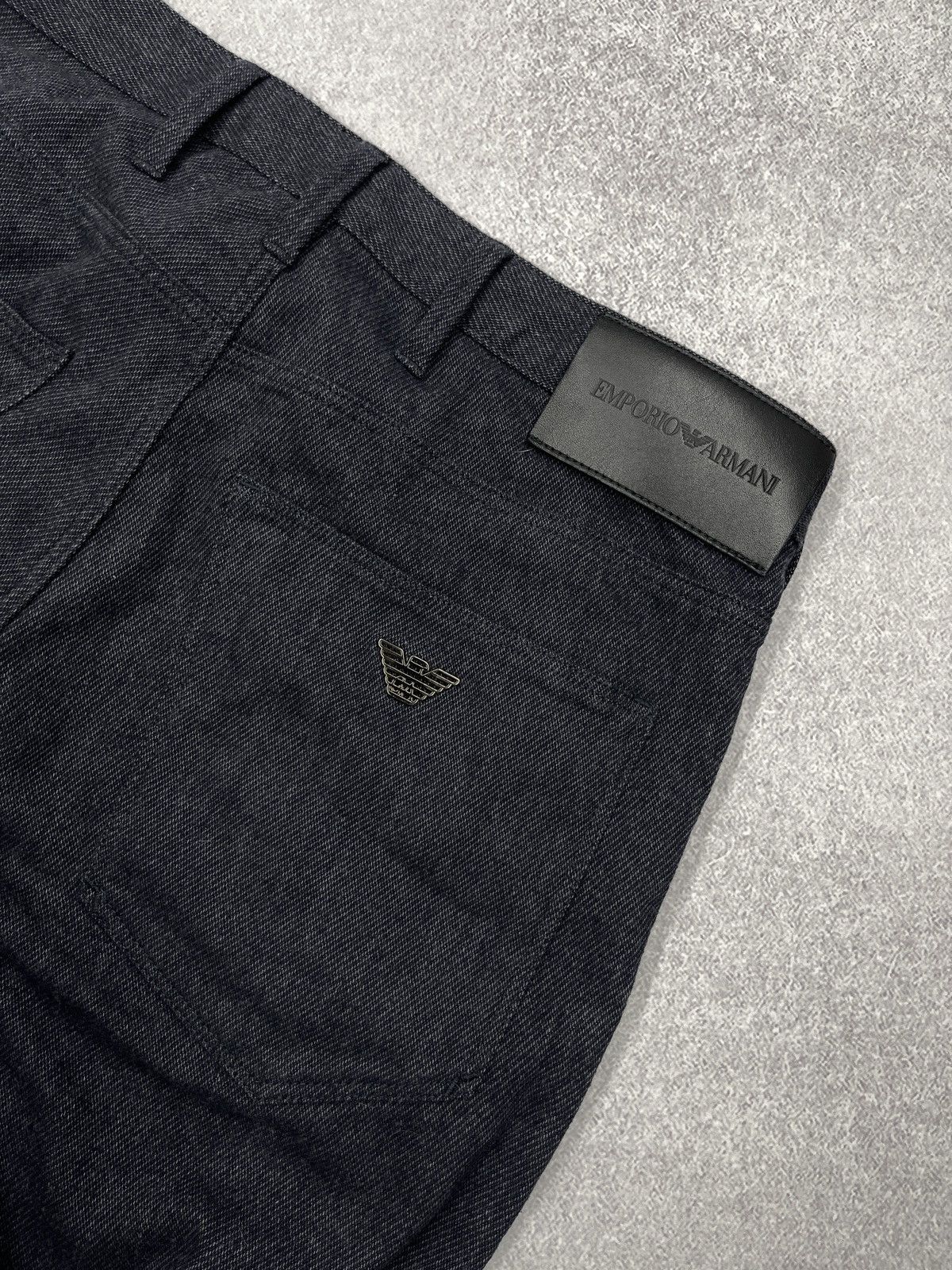 Emporio Armani Mens Emporio Armani J6 Herringbone Pants Grey Size 30 Size US 30 / EU 46 - 4 Thumbnail