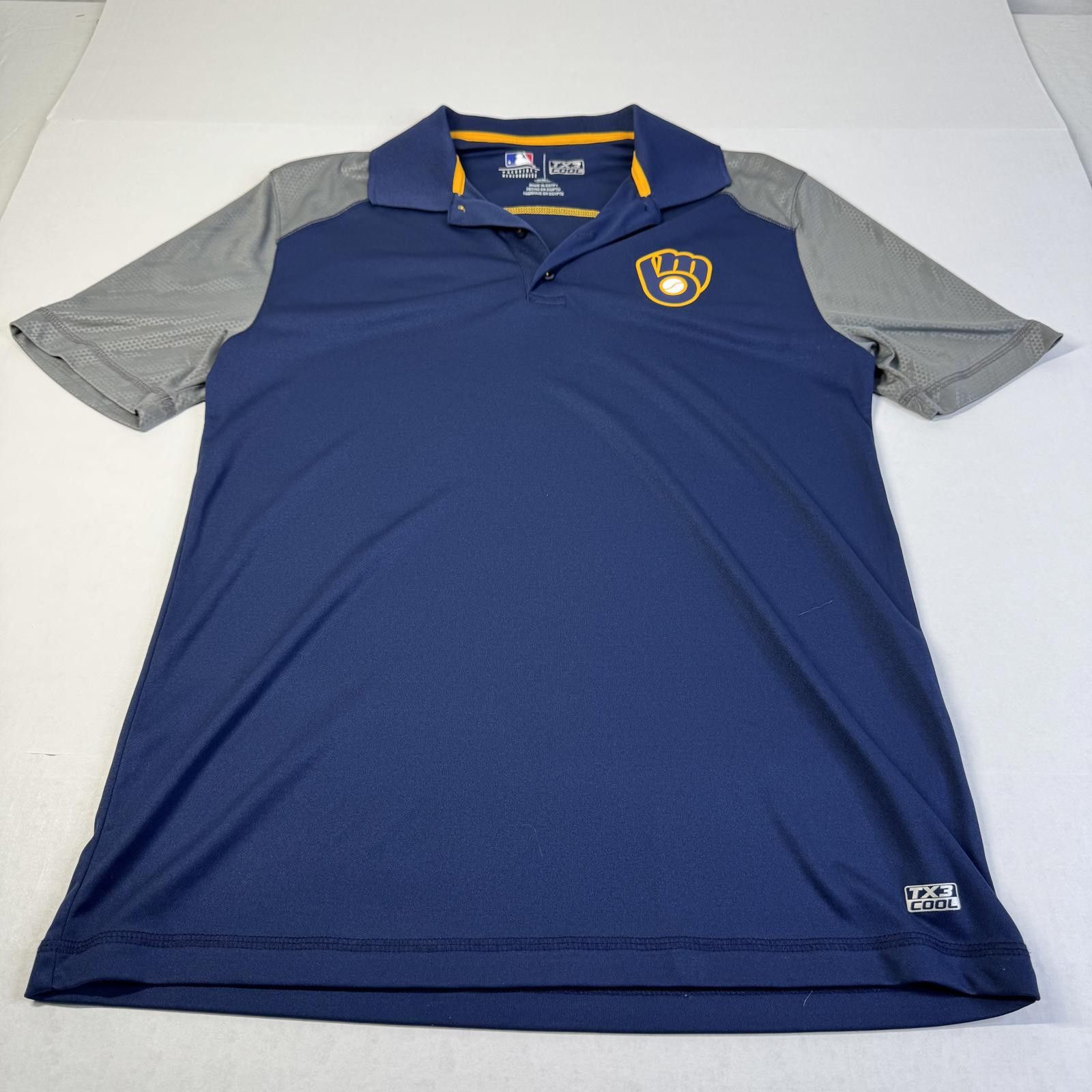 MLB Milwaukee Brewers Men’s T-Shirt TX3 Cool Size M Size ONE SIZE - 1 Thumbnail