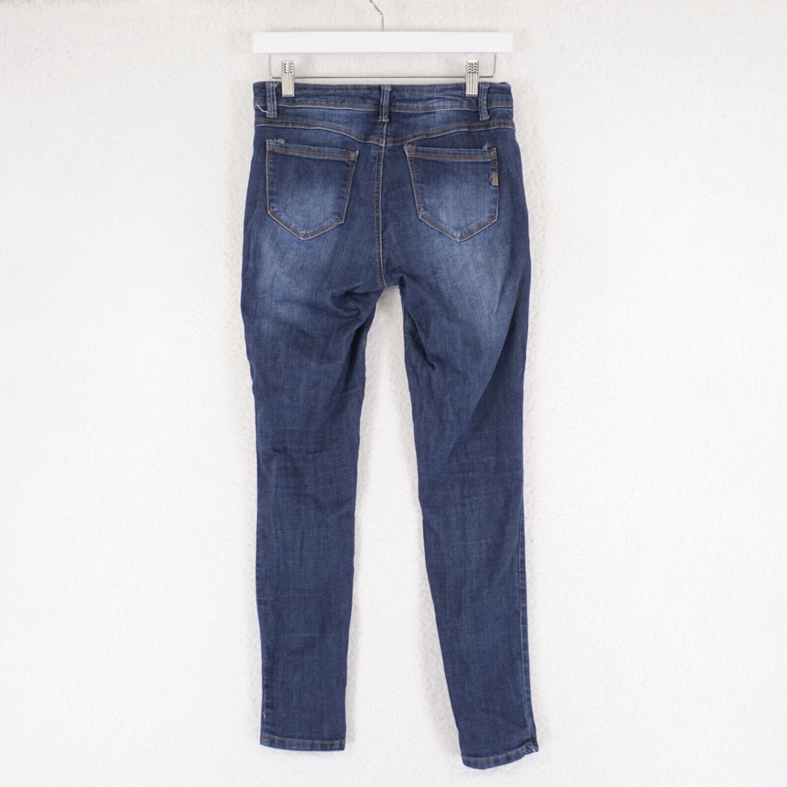 Designer 1822 Denim Adrianna Blue Stone Wash Wisker Jeans 4 28/28 Str Size 28" / US 6 / IT 42 - 5 Thumbnail