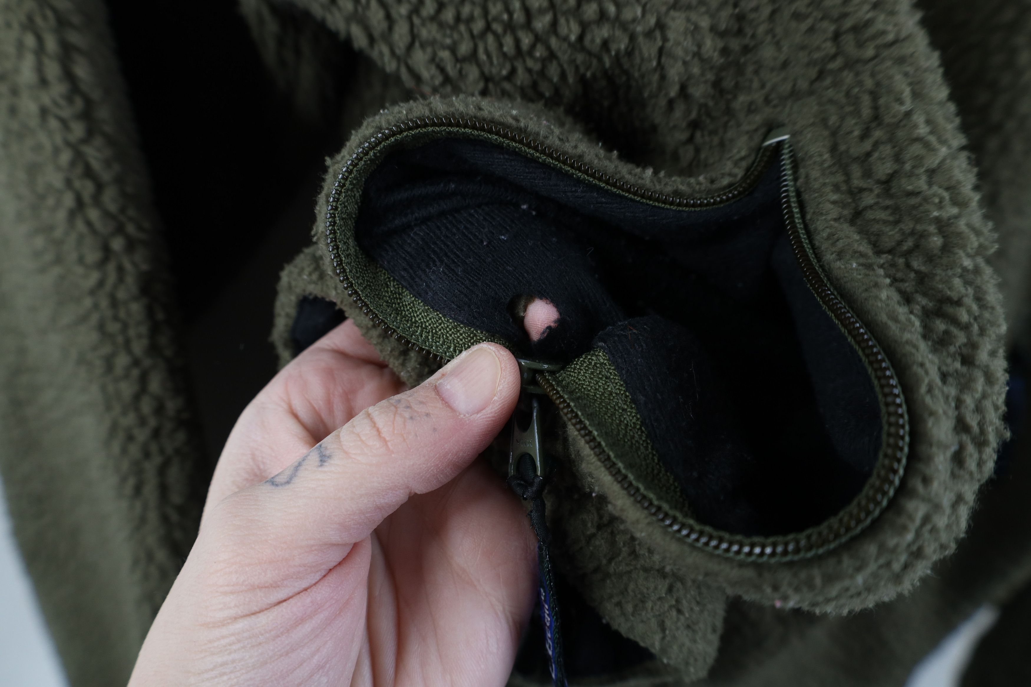 L.L. Bean Vintage 90s LL Bean Deep Pile Fleece Full Zip Jacket Green Size L / US 10 / IT 46 - 5 Thumbnail