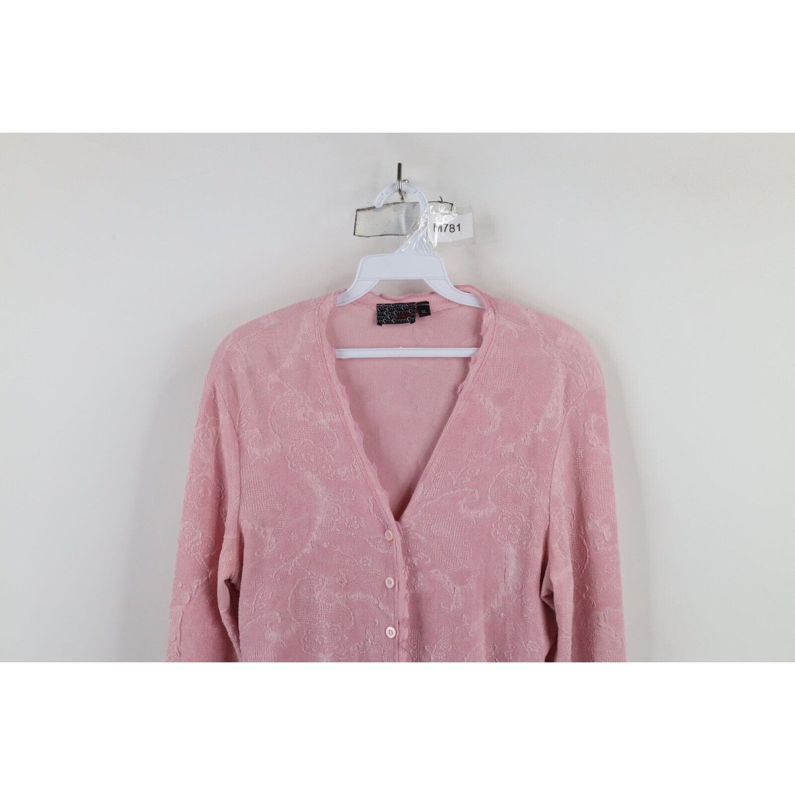 Vintage Vintage 90s Babydoll Bella Fairy Ruffled Cardigan Sweater Size XL / US 12-14 / IT 48-50 - 2 Thumbnail