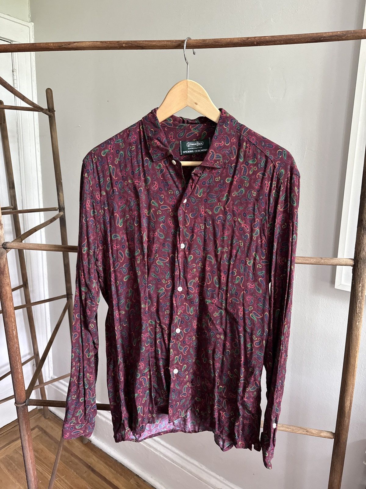 Gitman Bros. Vintage × Opening Ceremony Paisley rayon button up Size US M / EU 48-50 / 2 - 2 Thumbnail