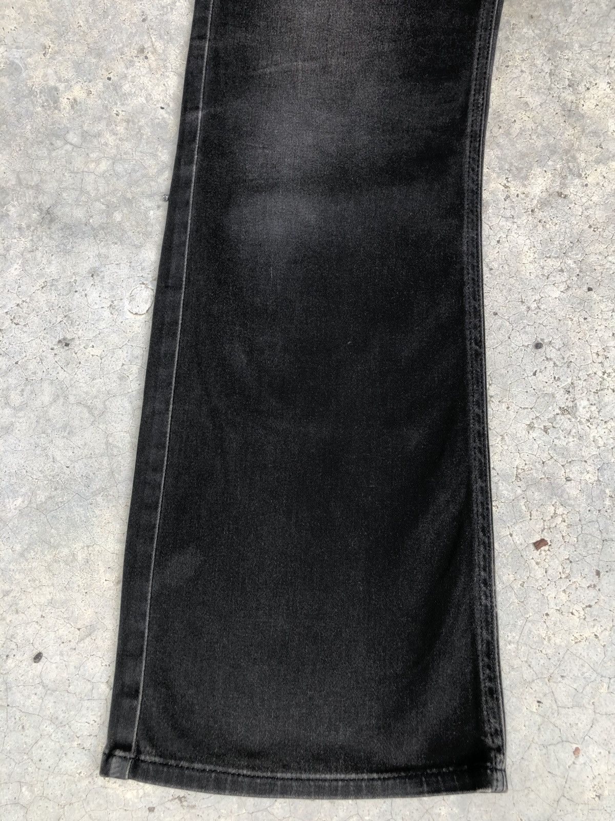 If Six Was Nine Japanese Lee Flared Jeans Distressed Suede Size US 31 - 6 Thumbnail