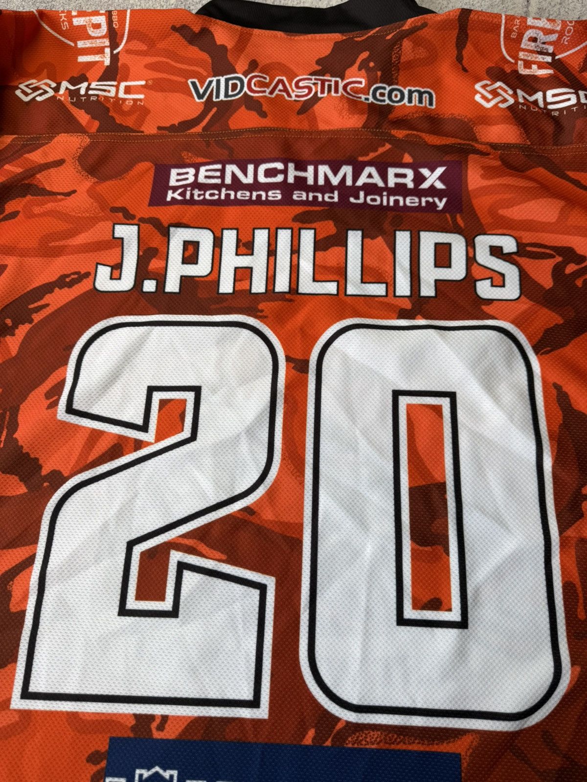 NHL Sheffield Steelers EIHL Remembrance Day J. Phillips #20 Size US XXL / EU 58 / 5 - 21 Thumbnail