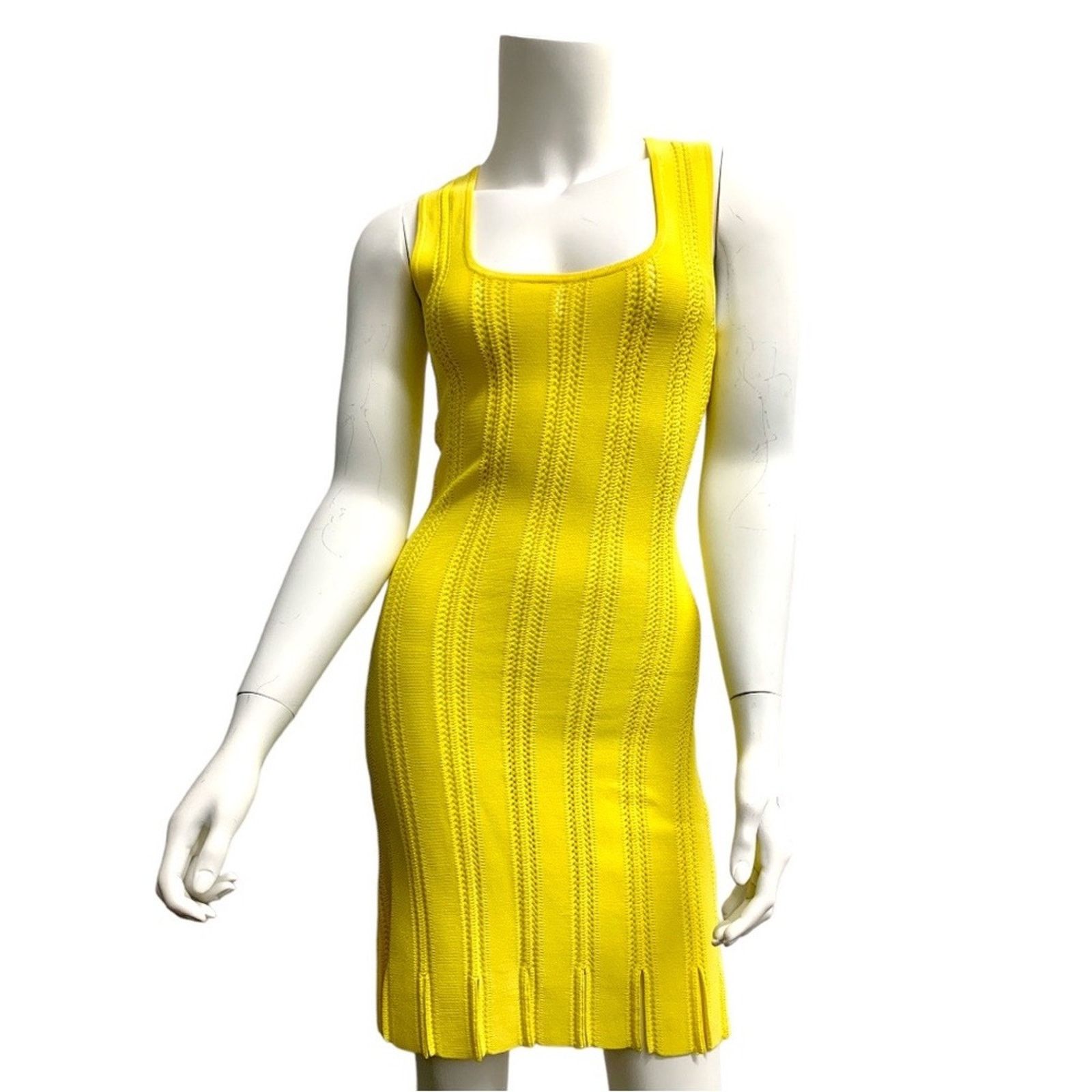 MILLY NWT Milly Yellow Knitted Dress Size S Size S / US 4 / IT 40 - 7 Thumbnail