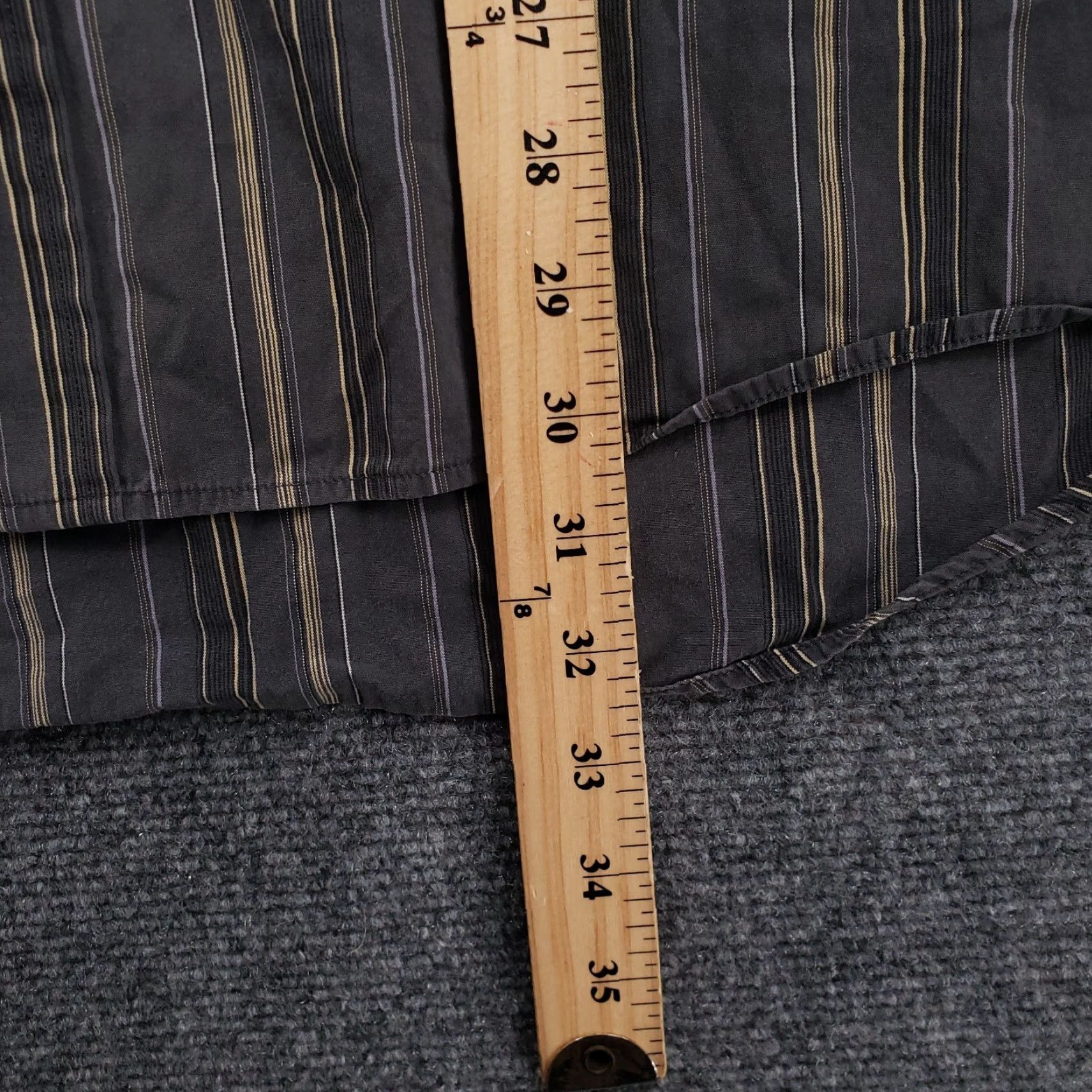 Express Express Shirt Mens XL Black Premium Woven Button-Up Striped Long Sleeves Cotton Size US XL / EU 56 / 4 - 6 Thumbnail