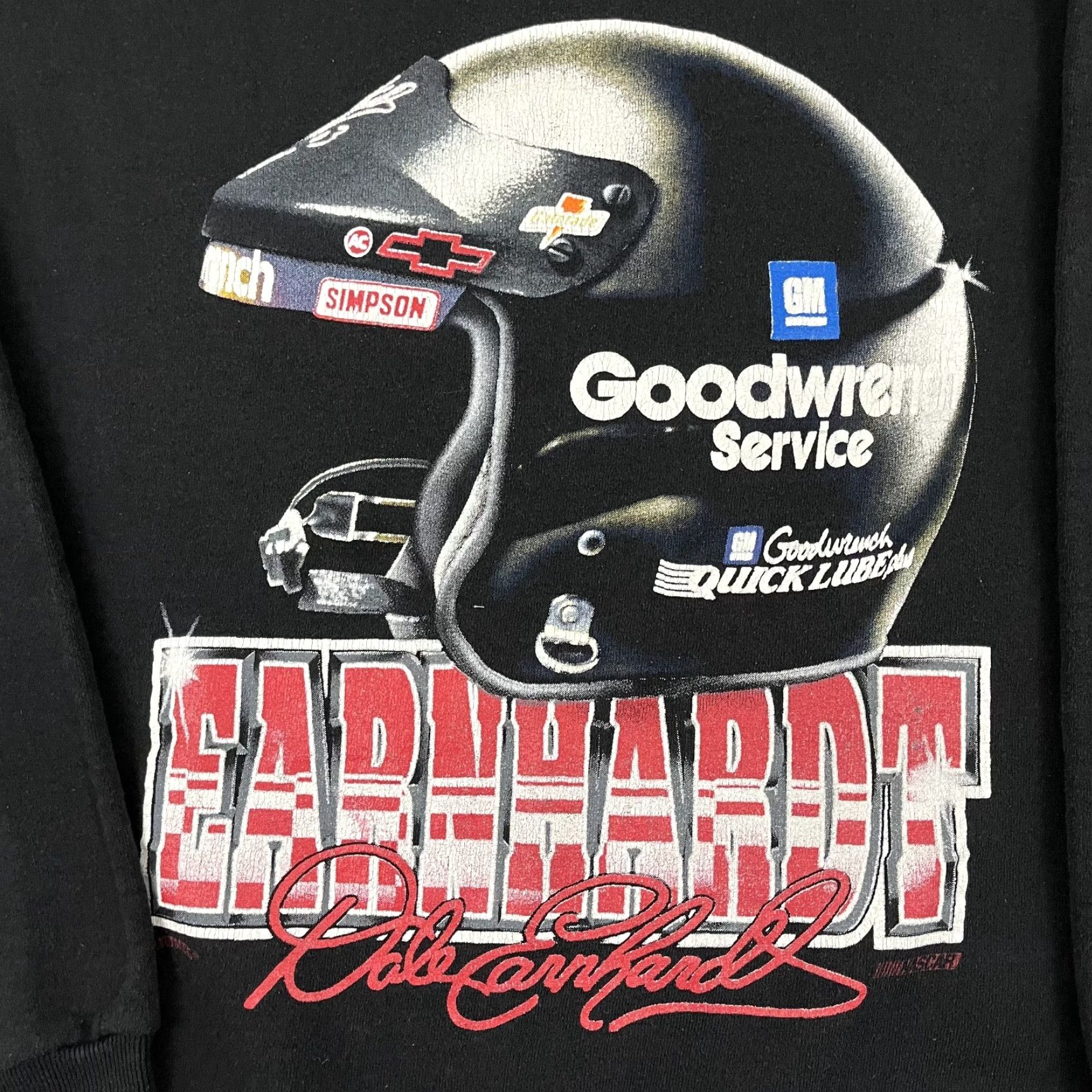 Chase Authentics Vintage Dale Earnhardt Sweatshirt Adult Mens Large Graphic Helmet Goodwrench 90s Size US L / EU 52-54 / 3 - 2 Thumbnail