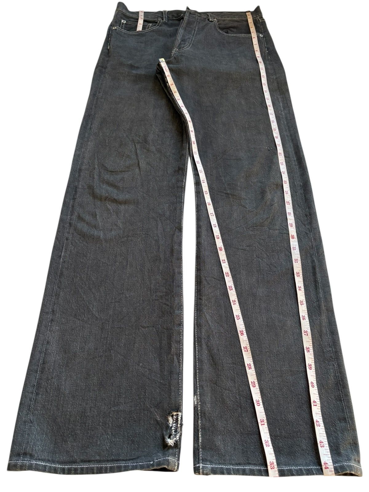 Beauty Beast × Japanese Brand Vintage Japanese Brand Buckle Back Distress Rip Baggy Jean Size US 32 / EU 48 - 13 Thumbnail