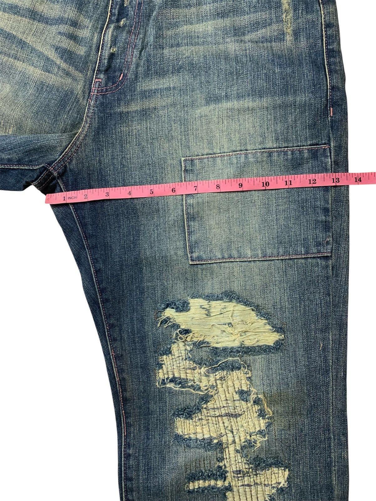KIKS TYO KIKS TYO straight cut Distressed jeans Size US 35 - 11 Thumbnail