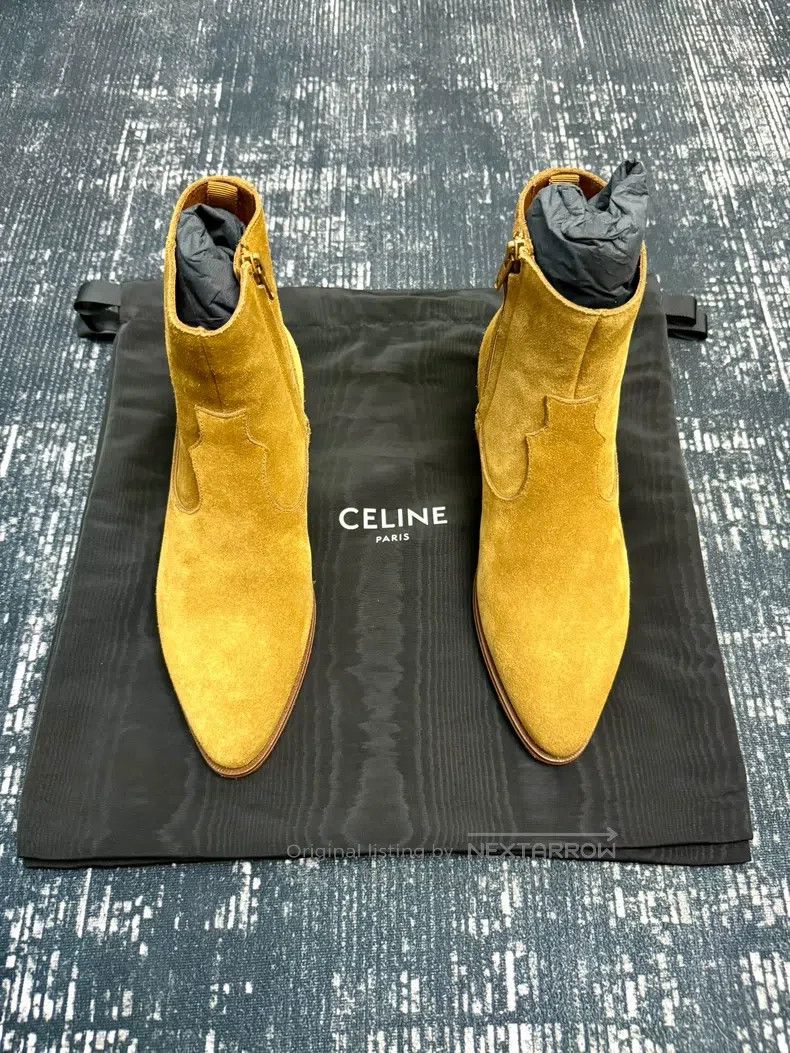 Celine CELINE Brown Suede Pointed Chelsea Boots Size US 8.5 / IT 38.5 - 3 Thumbnail
