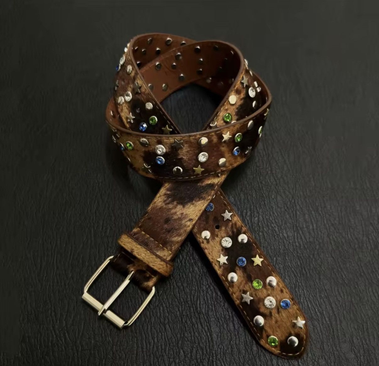 Vintage Leopard Plush Punk Y2k Belt Size ONE SIZE - 1 Thumbnail