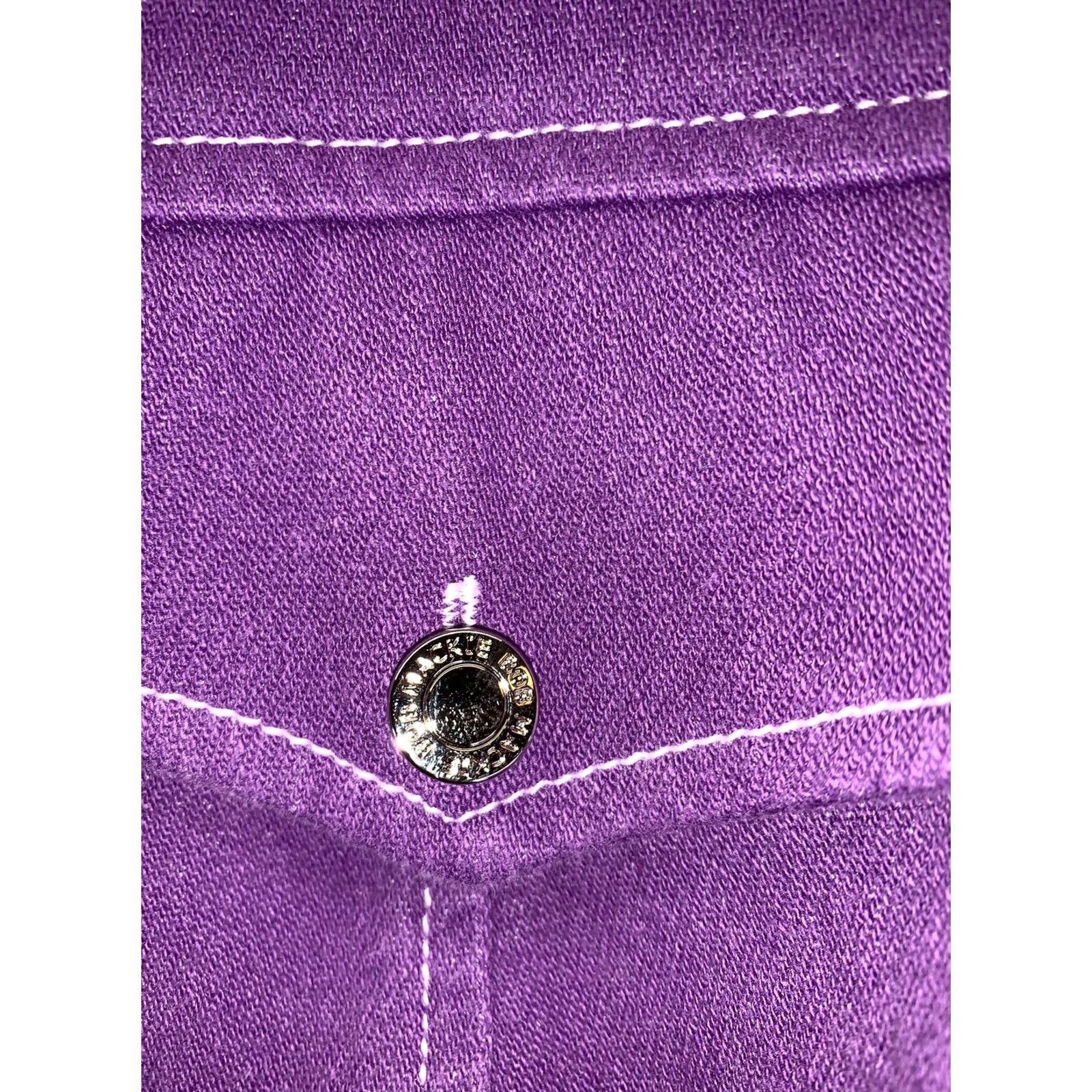 Bob Mackie VINTAGE Bob Mackie Denim Stretch Purple Womens Jacket Size S-7029 Medical? Size S / US 4 / IT 40 - 5 Thumbnail
