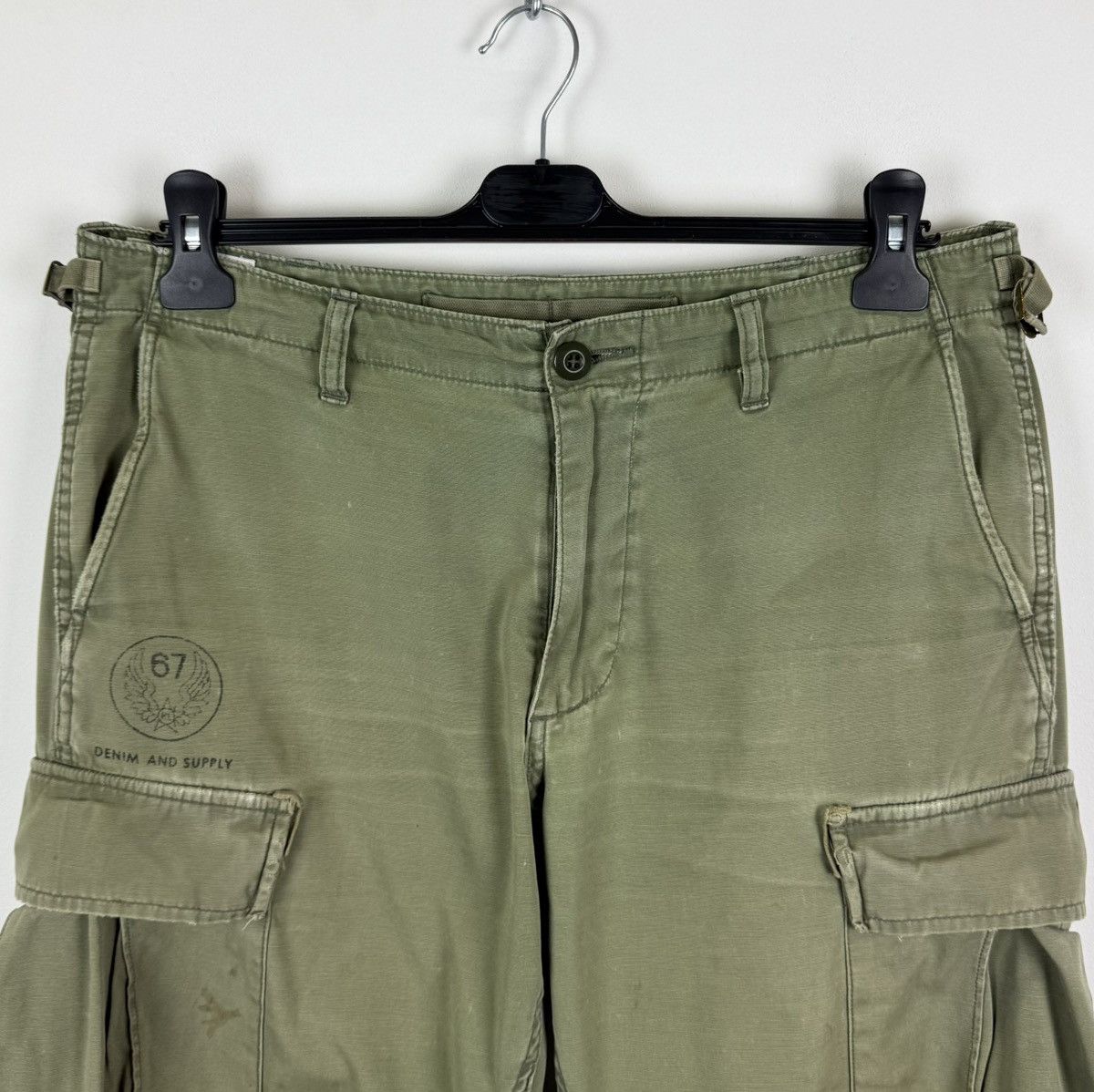 Denim & Supply Ralph Lauren Denim & Supply Ralph Lauren Cargo Pants Khaki Green US Army Size US 33 - 2 Thumbnail
