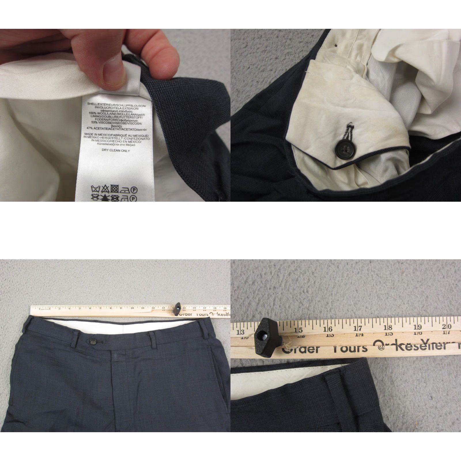 Brooks Brothers Brooks Brothers Pants Mens 36x31 Wool Formal Dress Pants Black 90s Regular Straight Pockets 346 Madison Fit Size US 36 / EU 52 - 8 Thumbnail