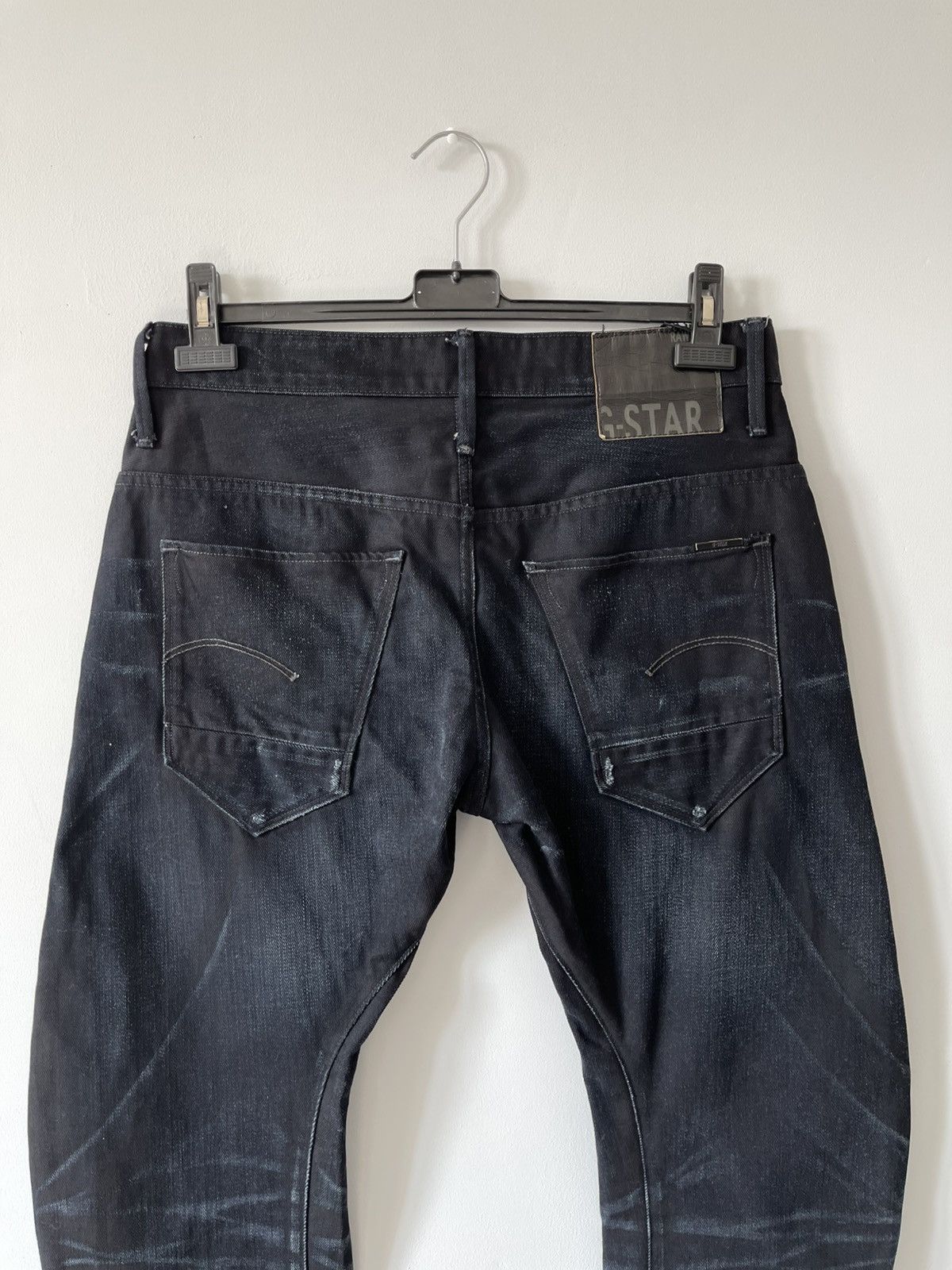 G-Star G-Star Raw Arc 3D Slim Faded Whiskers Stretch Denim Jeans Size US 32 / EU 48 - 11 Thumbnail