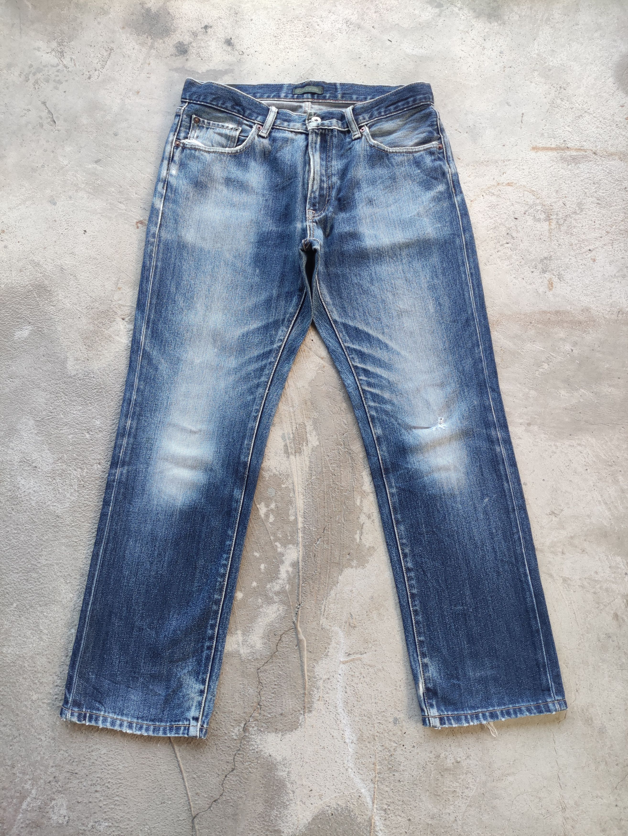 Japanese Brand Vintage Japanese Jean Distressed Faded Denim Size US 34 / EU 50 - 1 Thumbnail