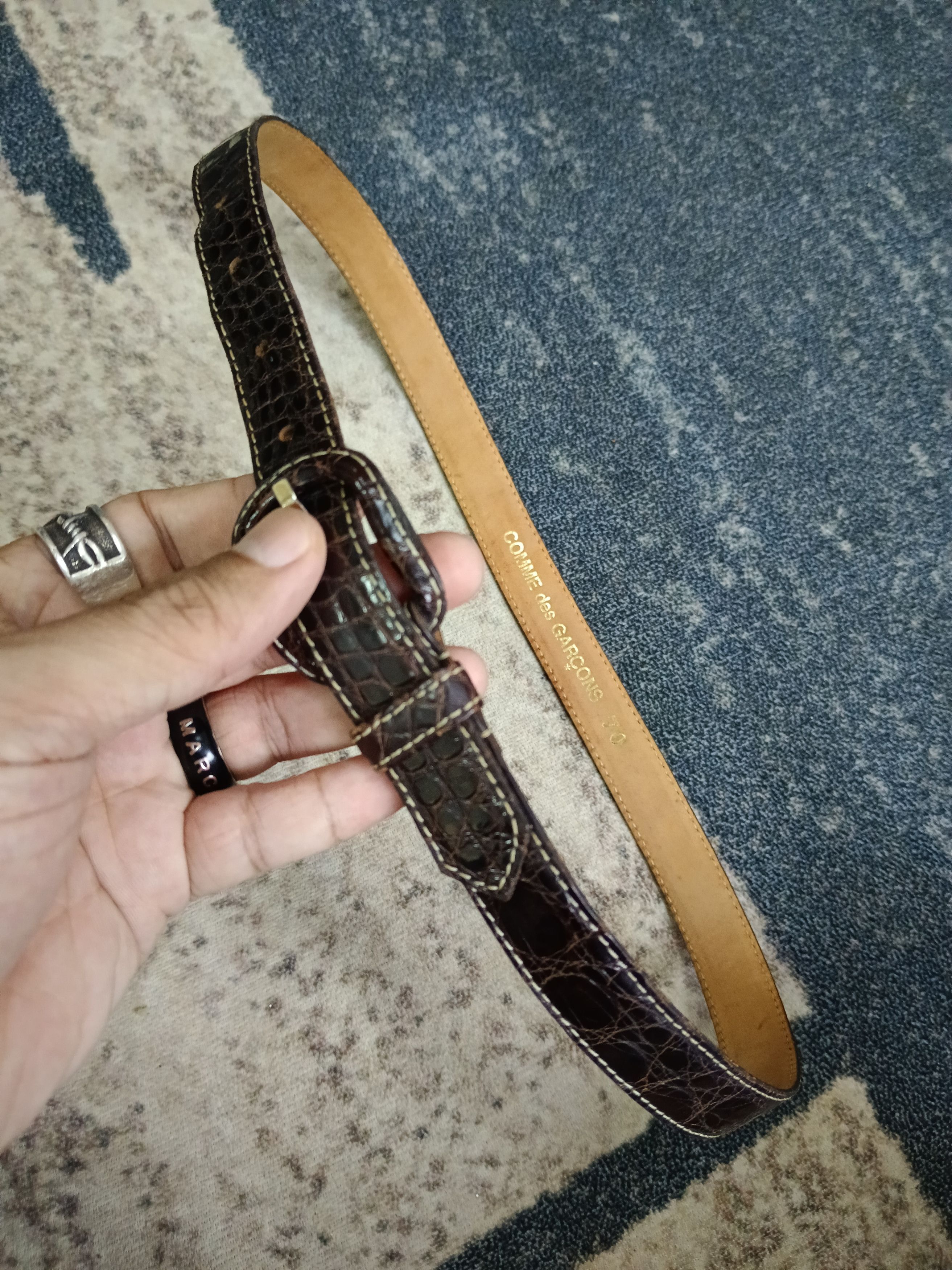 【希少！！】 Garcons des Comme CDG Grailed | BELT LEATHER CROCODILE 小物