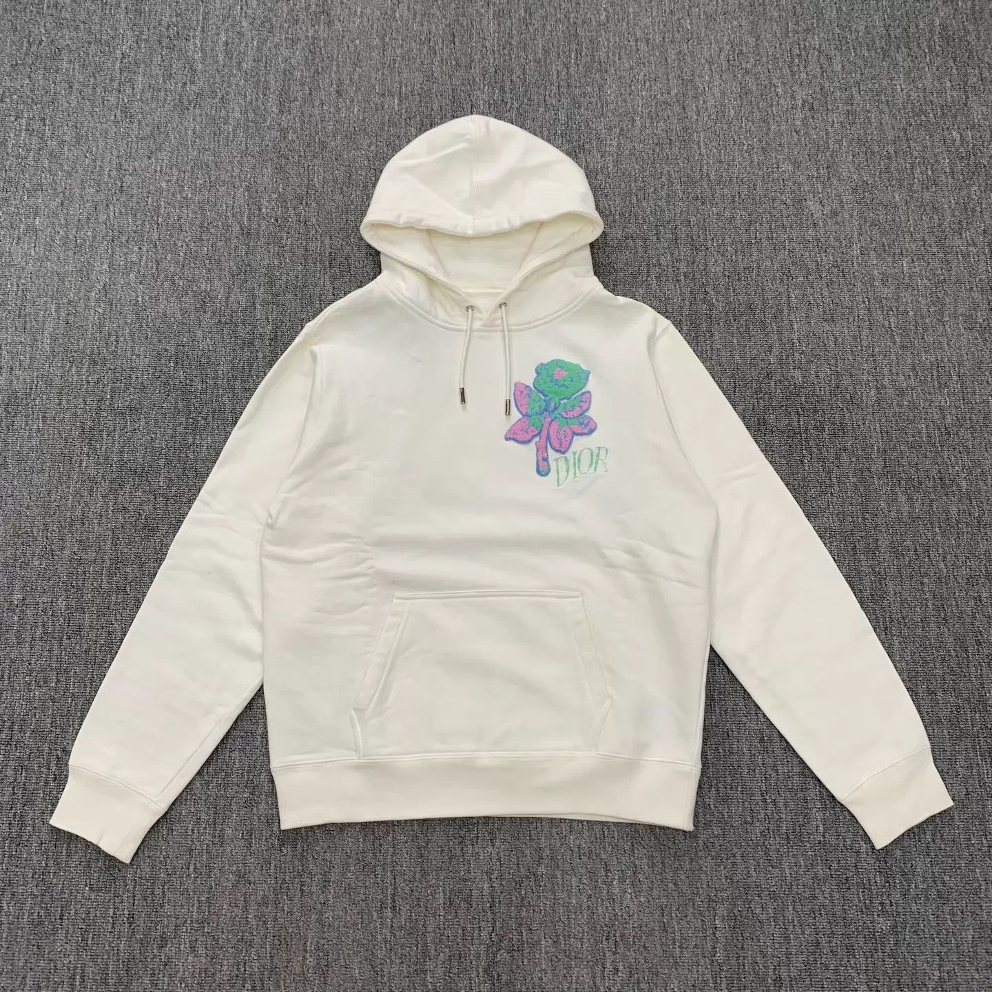 Dior Dior white floral hoodie S 95 new Size S / US 4 / IT 40 - 1 Thumbnail
