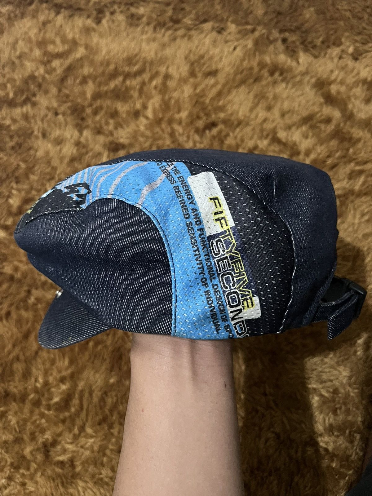 Japanese Brand EXR Racing Y2K cap Denim Blue Size ONE SIZE - 4 Thumbnail