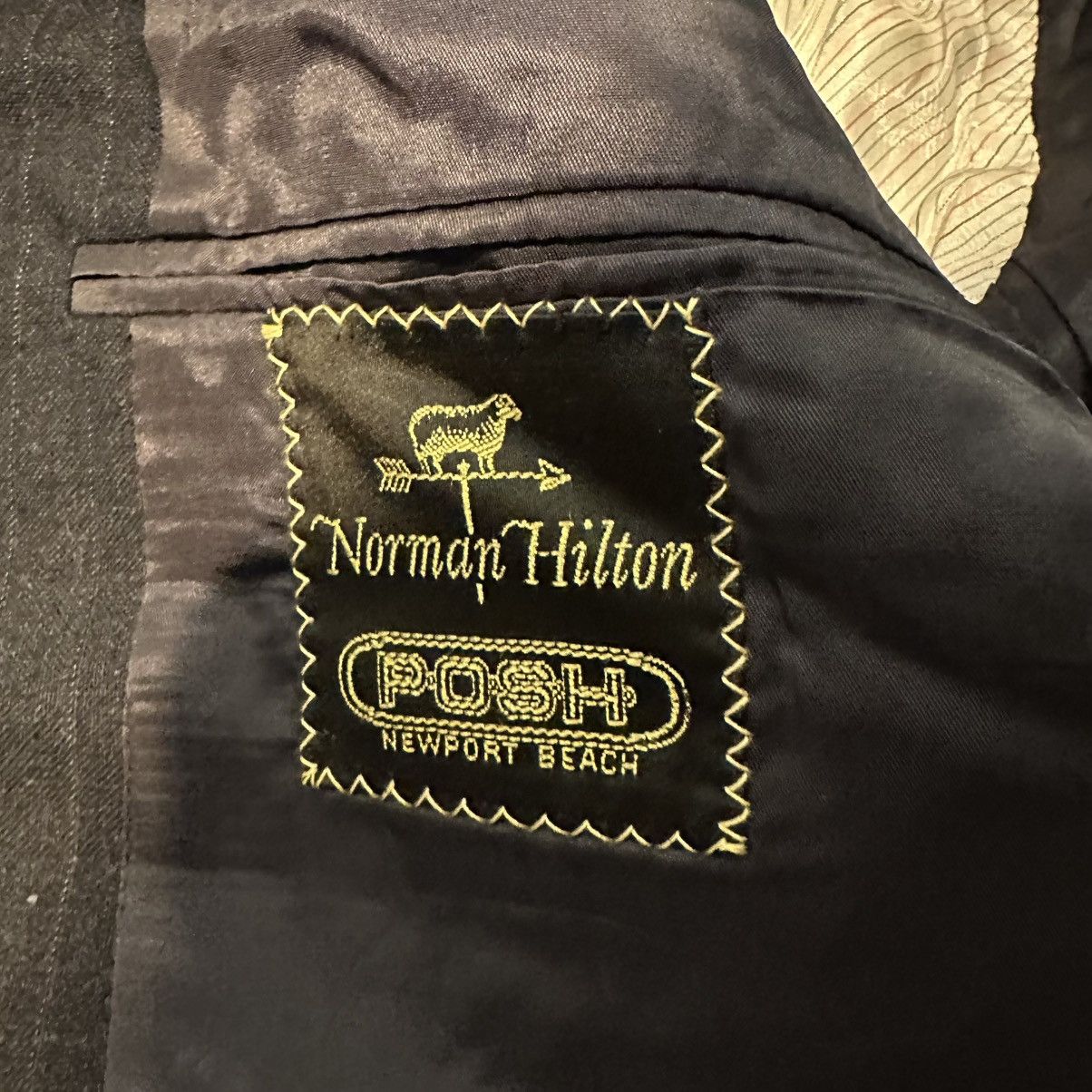 Designer × Vintage Vintage 80s Norman Hilton for Posh Newport Beach Suit Jacket Size 40R - 7 Thumbnail