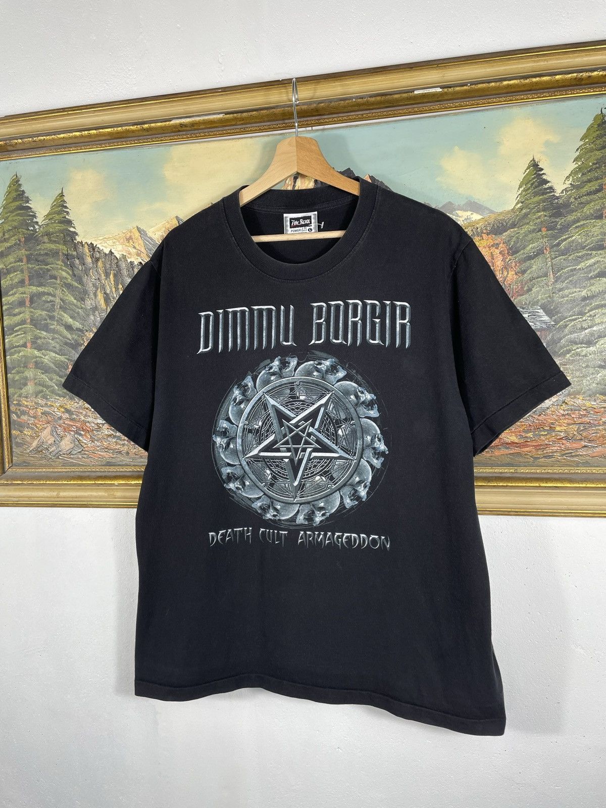 Band Tees × Vintage Vintage Retro 90s Dimmu Borgir t shirt Tee Metal Rock Band Size US L / EU 52-54 / 3 - 3 Thumbnail