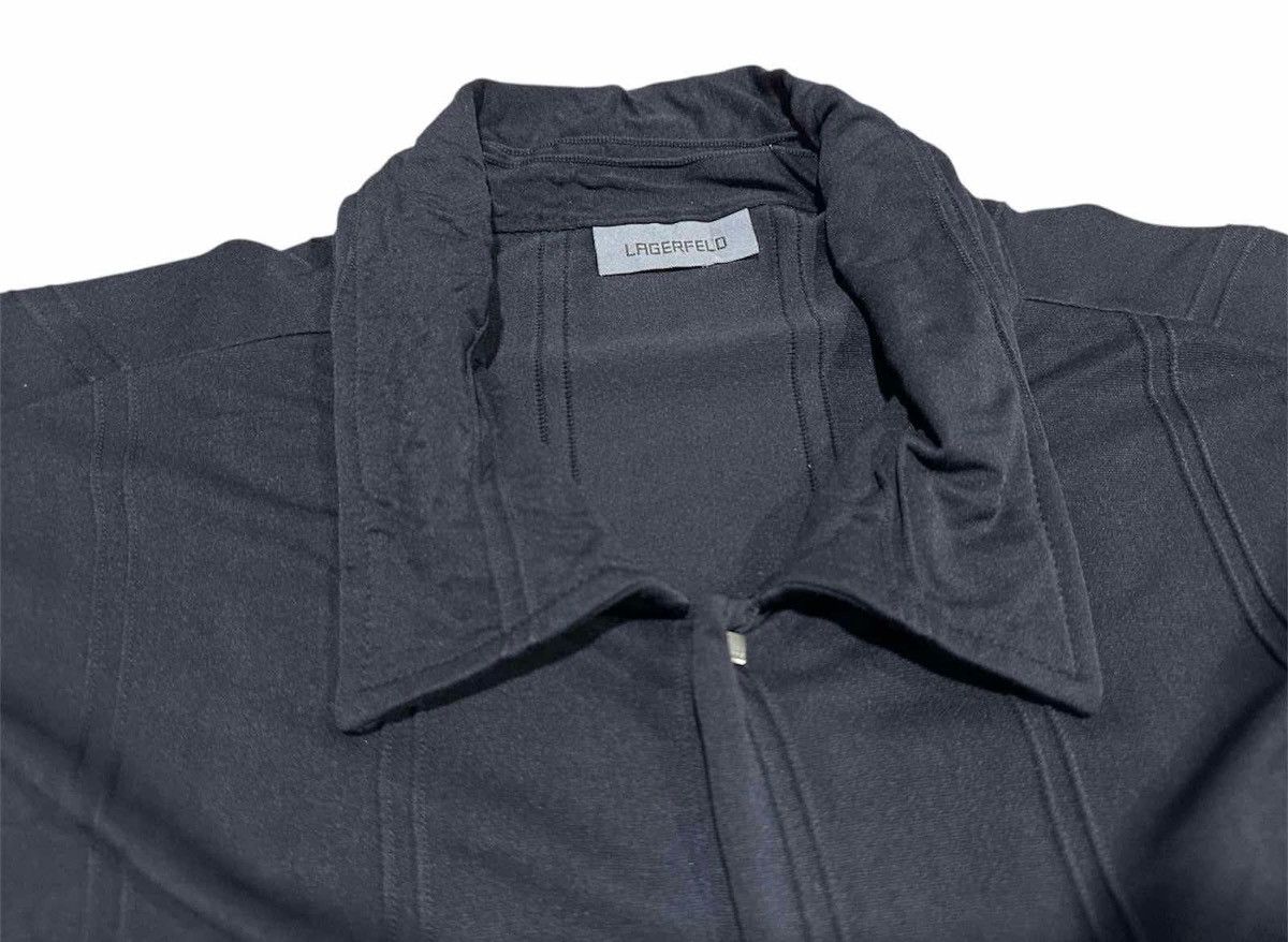 Karl Lagerfeld 🔥Vintage Lagerfeld Over Shirt Striped Snap Button See-thru Size US XL / EU 56 / 4 - 4 Thumbnail