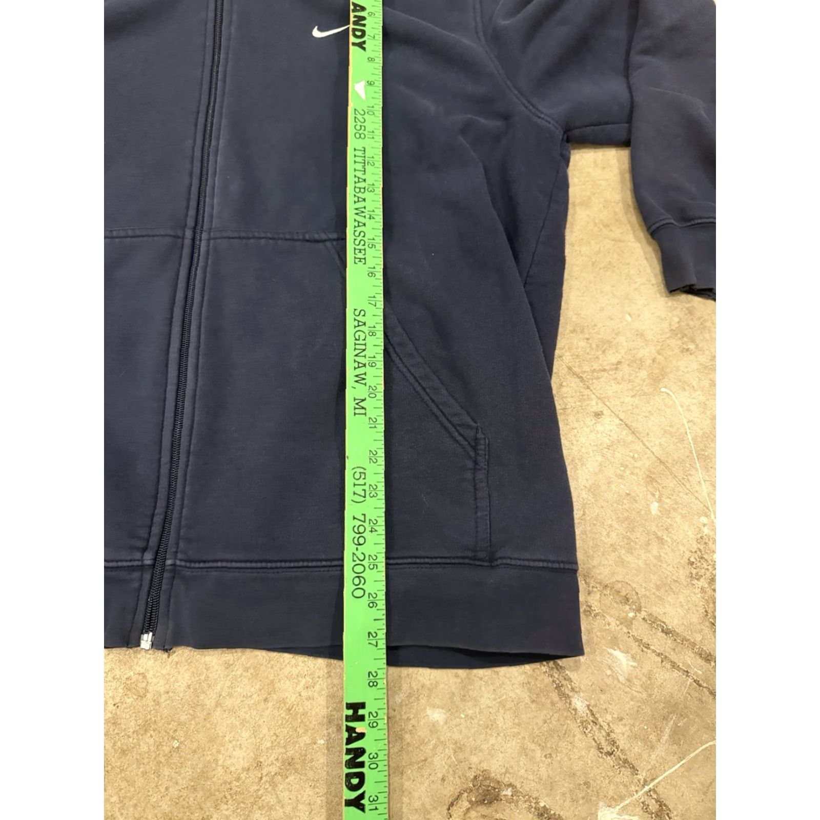 Nike VINTAGE Nike Sweatshirt Adult XL Blue Swoosh Check Zip Hooded Pocket Sport Mens Size US XL / EU 56 / 4 - 7 Thumbnail