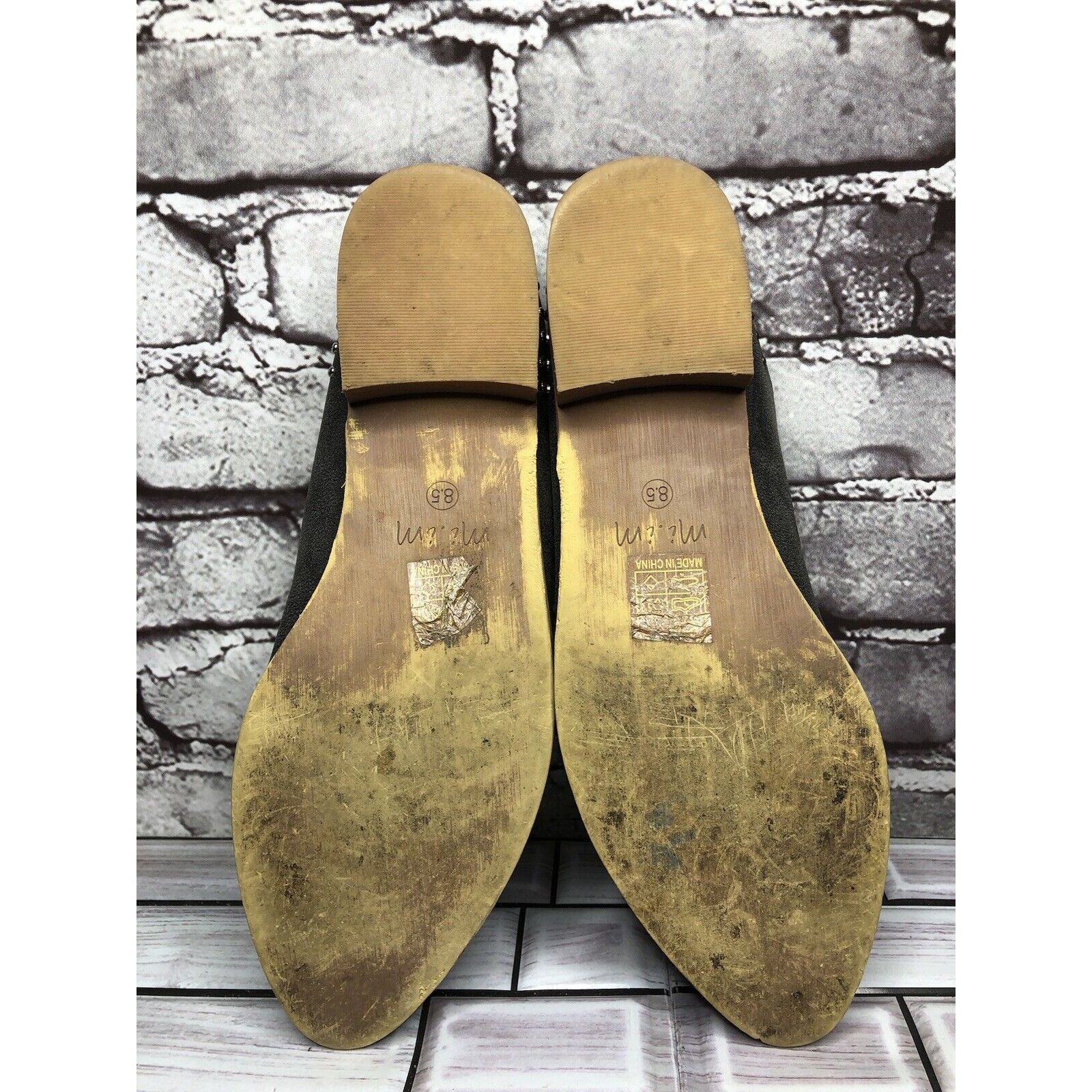 Other Mi.iM Suede Leather Studded Kiltie Loafer Slip On Mules Flat Size US 7.5 / IT 37.5 - 6 Thumbnail