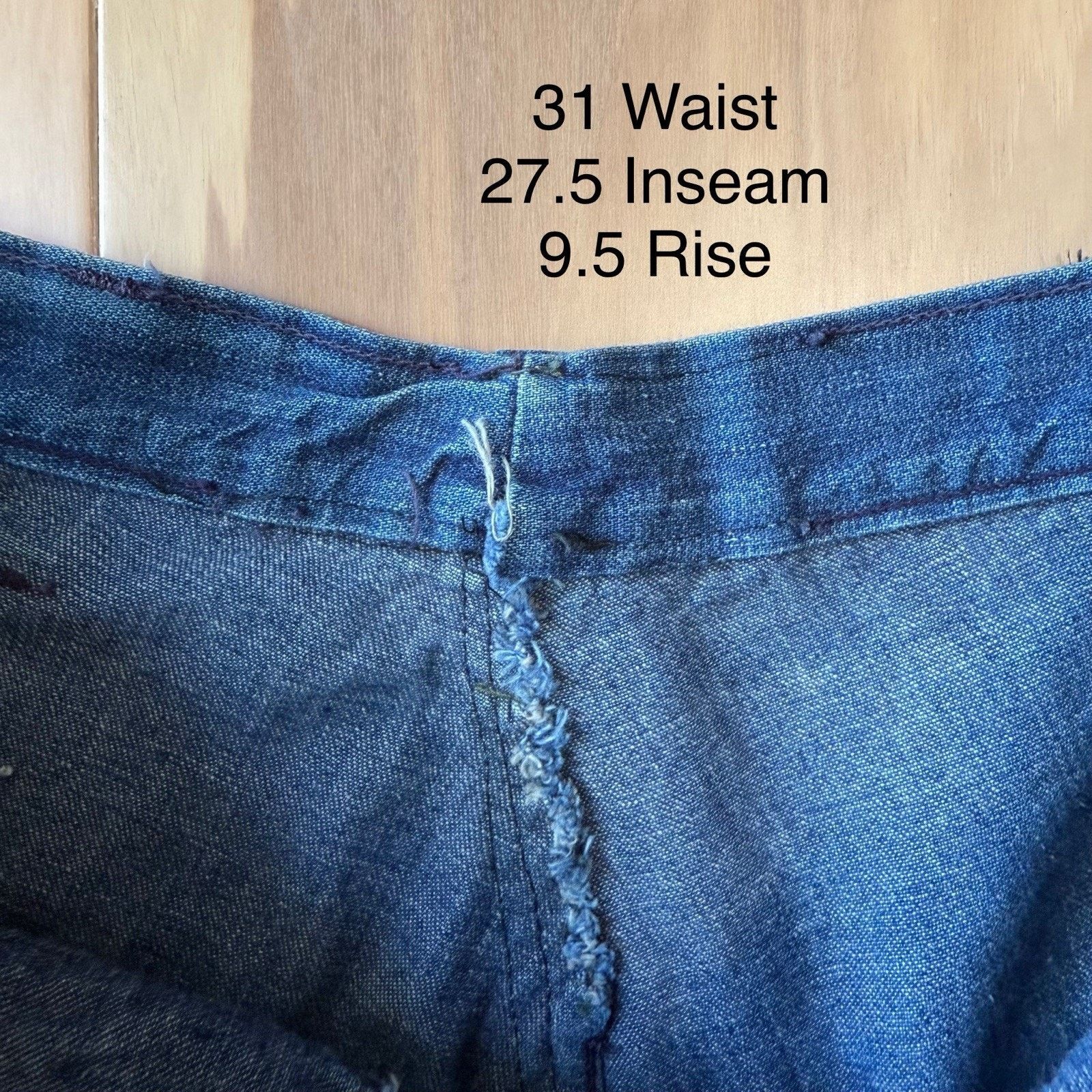 Vintage Vintage Navy Flare Pants 31 Blue Dark 70s Military Seafarer Size 31" - 6 Thumbnail