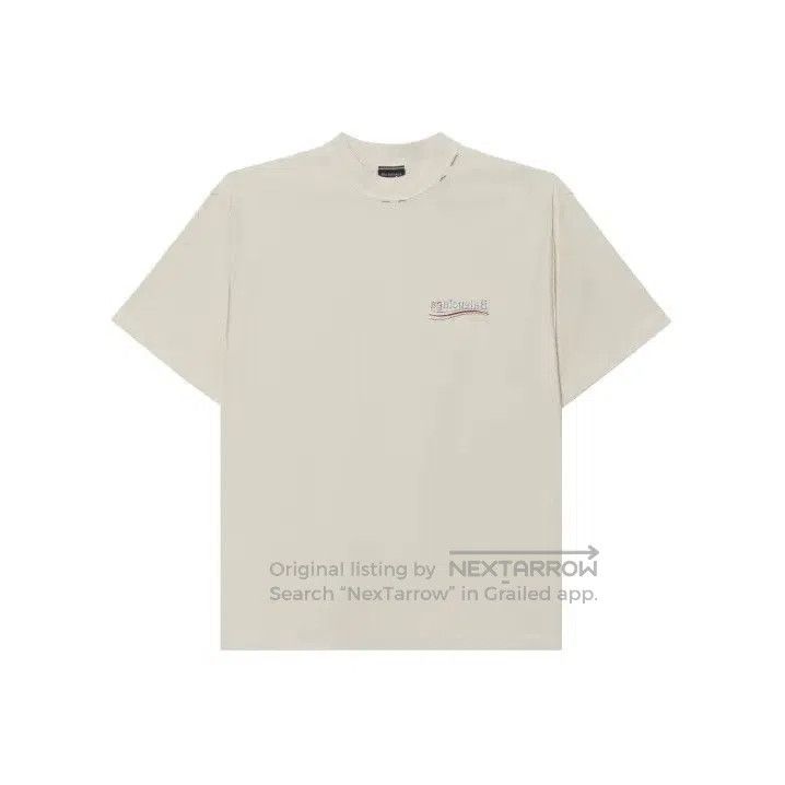Balenciaga Balenciaga Logo Relaxed Fit Beige T-Shirt. Size US XS / EU 42 / 0 - 1 Thumbnail