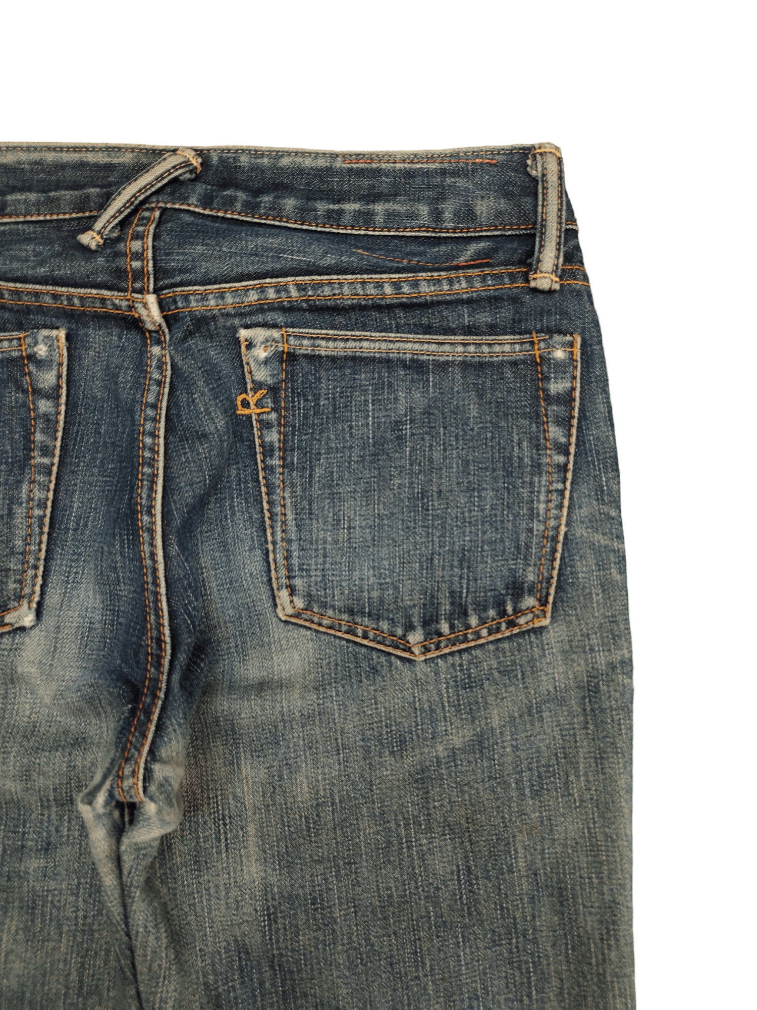 Kapital Vintage 90s 45rpm Clawmark Distress Faded Long Denim Jeans Size US 28 / EU 44 - 13 Thumbnail