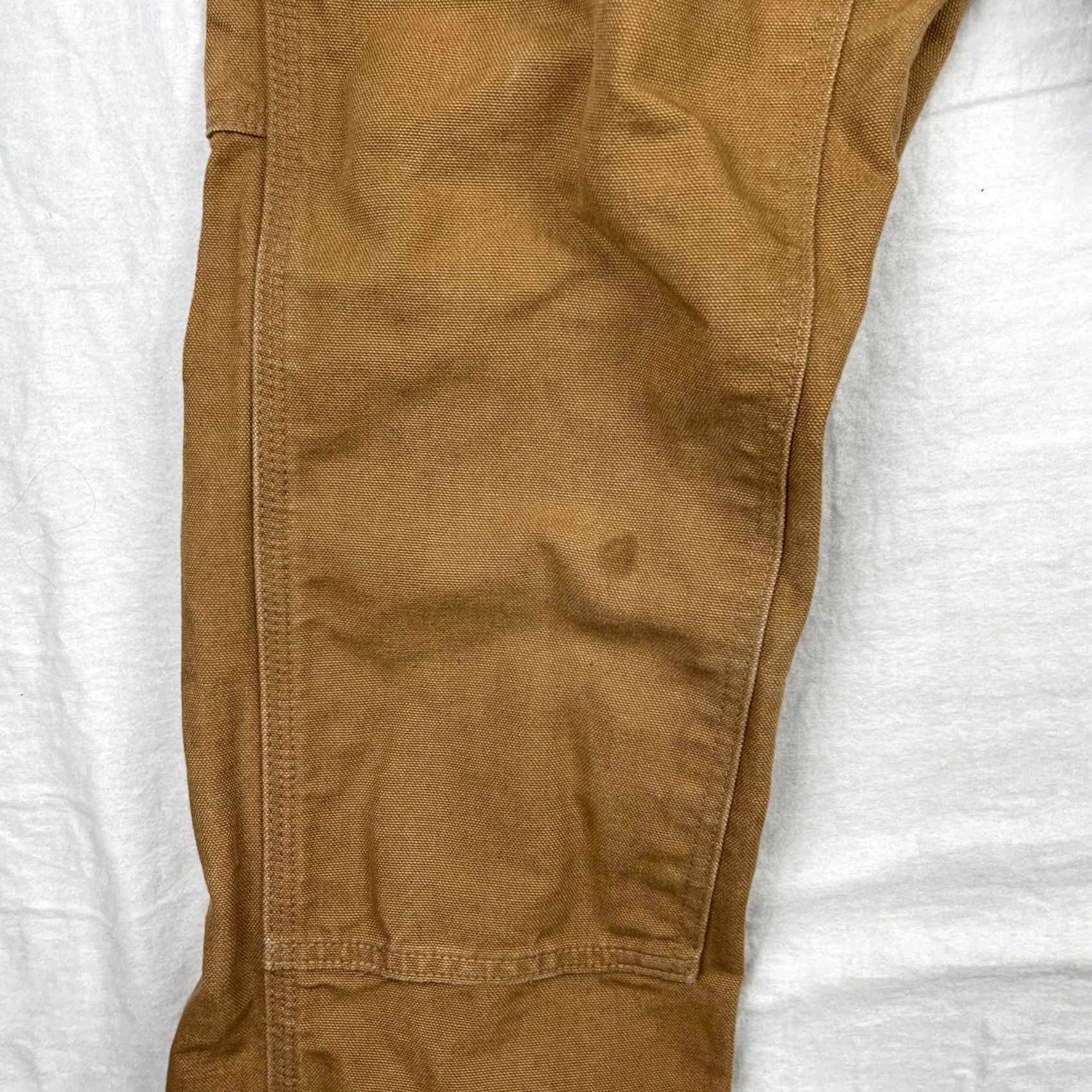 Carhartt Carhartt Pants Mens 32x30 Canvas Carpenter Brown 5-Pocket Straight Relaxed B136 BRN Size US 32 / EU 48 - 4 Thumbnail
