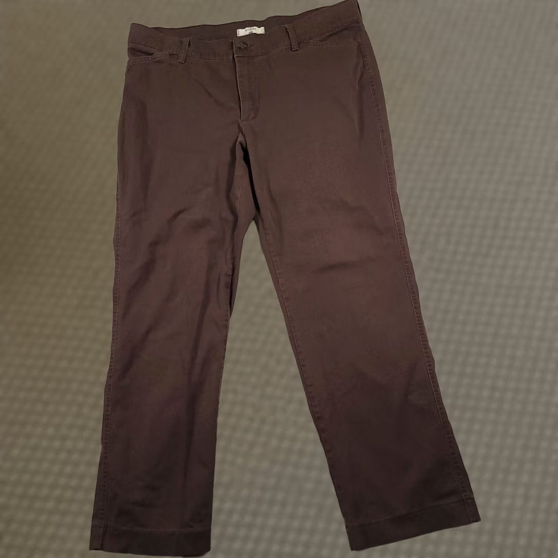 Vintage VINTAGE Riders Casuals Pants Women's 18 Brown High Rise Relaxed Straight Leg Pants Size 40" / US 18 - 1 Thumbnail