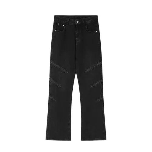 Jean zipper function punk flared cargo jeans Size US 30 / EU 46 - 8 Thumbnail
