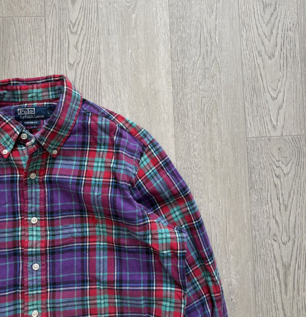 Polo Ralph Lauren Vintage Polo Ralph Lauren Flannel Shirt Size US L / EU 52-54 / 3 - 3 Thumbnail