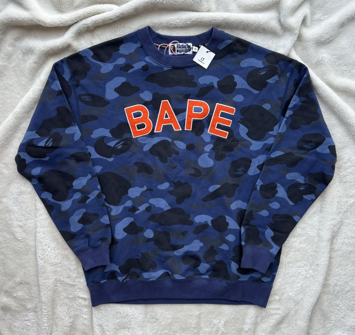 Bape Bape Spellout Logo Crewneck Sweater Size US M / EU 48-50 / 2 - 1 Thumbnail