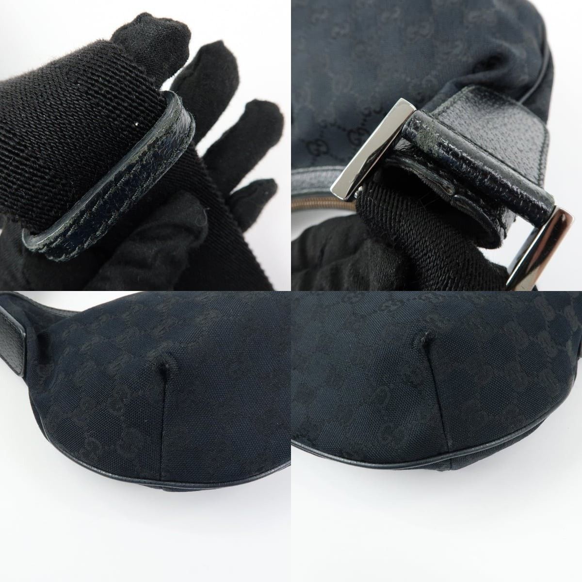 Gucci Gucci GG Canvas Shoulder Bag Black Size ONE SIZE - 4 Thumbnail