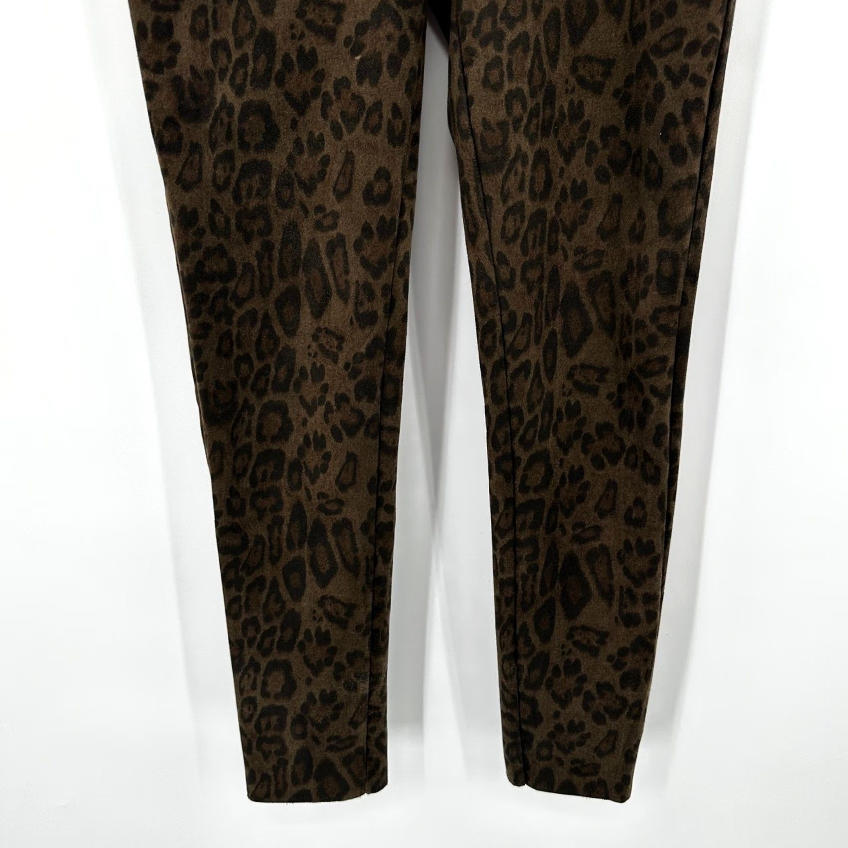 Zara ZARA Leopard Print High Rise Skinny Leggings Womens XS Brown Black Athletic Casual Trousers Pants Size 26" / US 2 / IT 38 - 6 Thumbnail