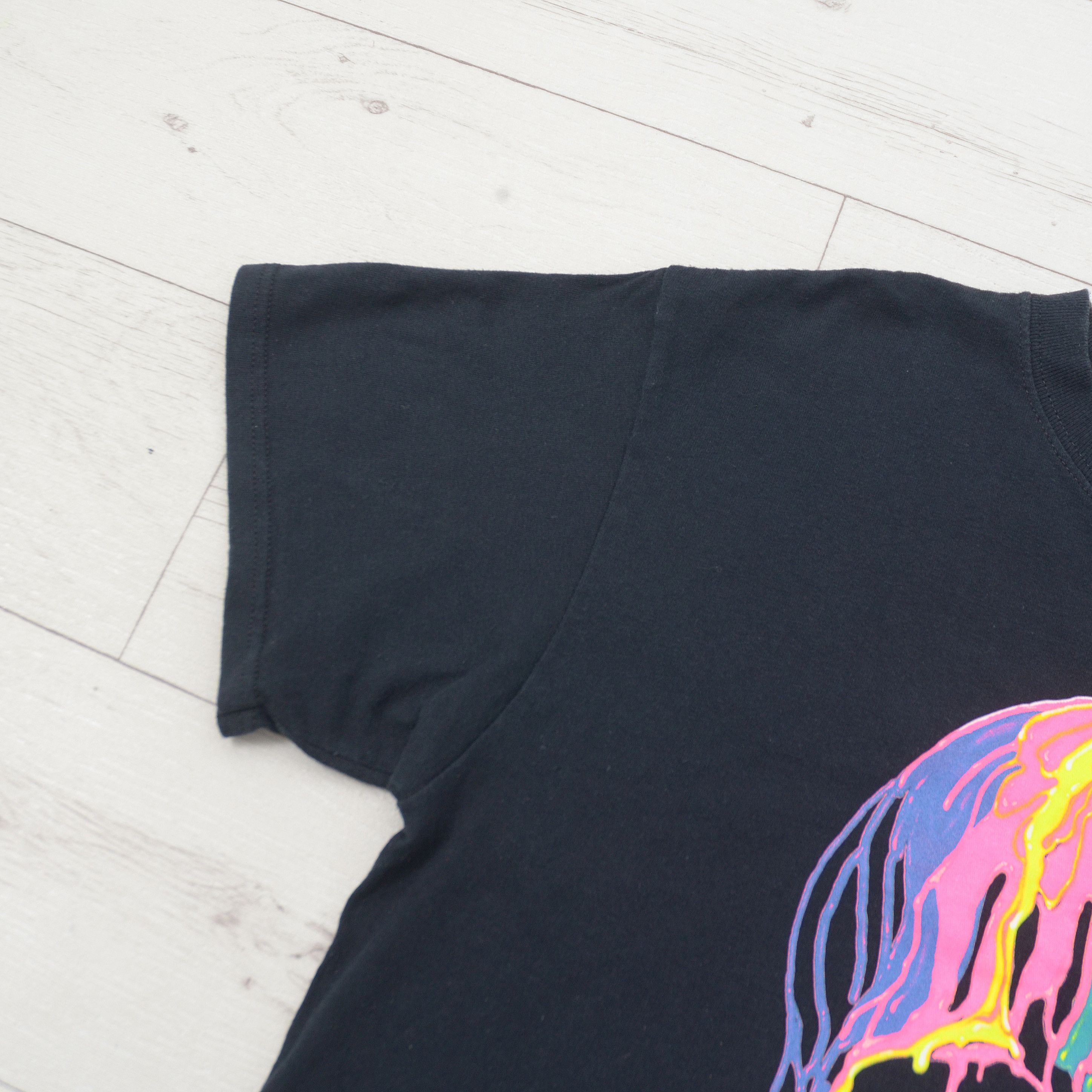 Japanese Brand Melting Skull Biker Motorcycle Gothic T-Shirt Tee NEON merc Size US M / EU 48-50 / 2 - 3 Thumbnail